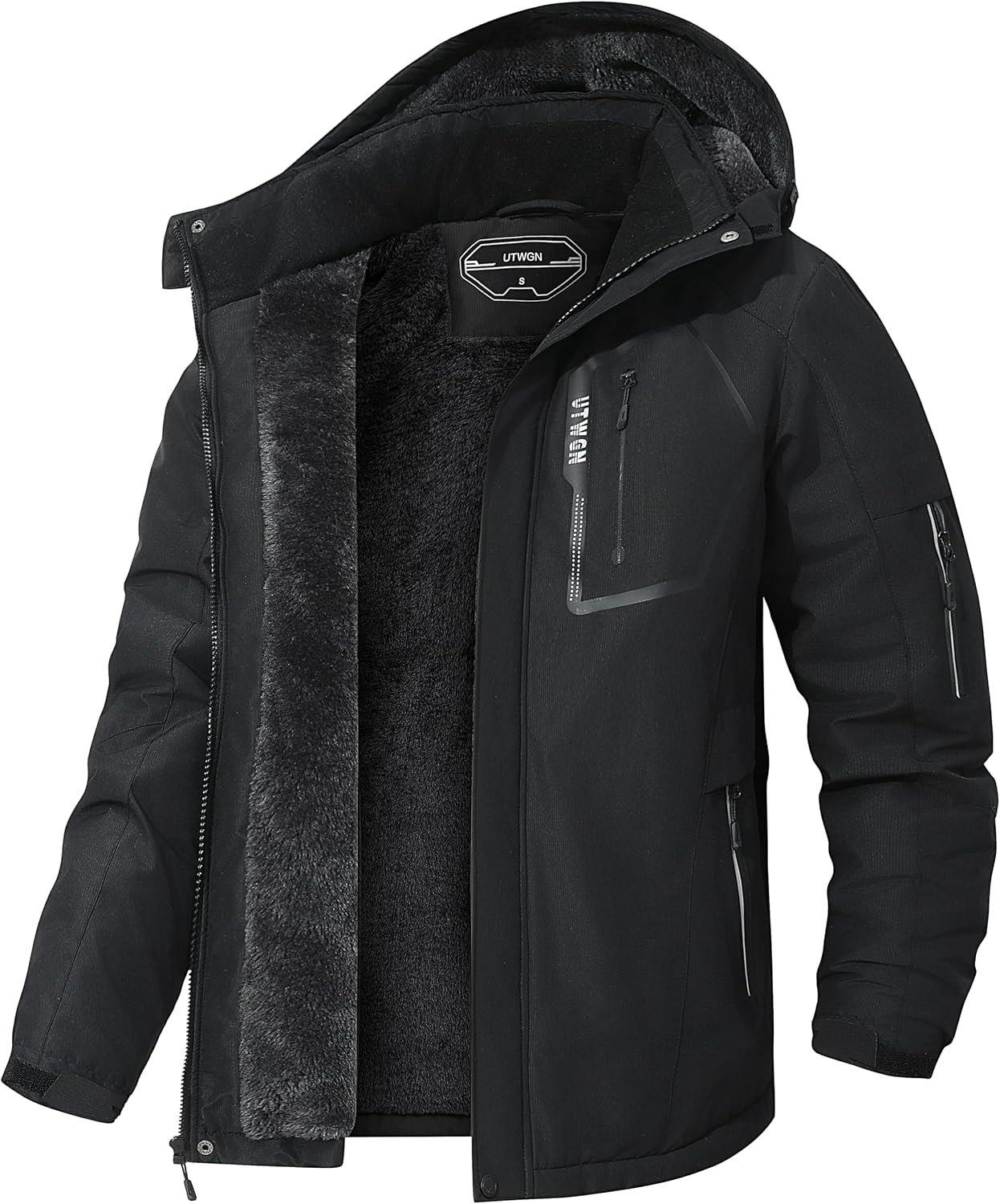 Detalle de UTWGN Men's Ski Jacket Waterproof Hooded Snow Coat