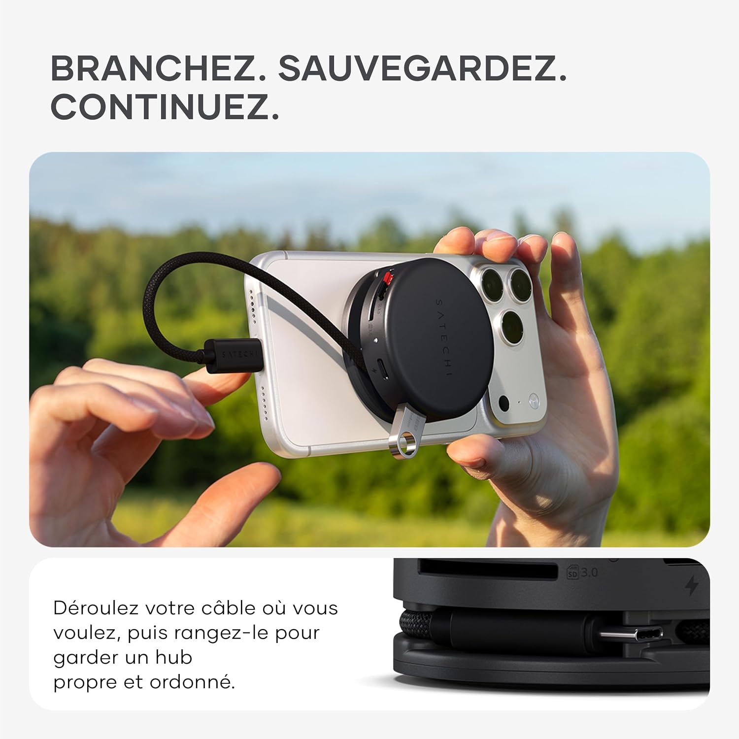 Thumbnail 4 de SATECHI OntheGo 7 Hub USB C 100W