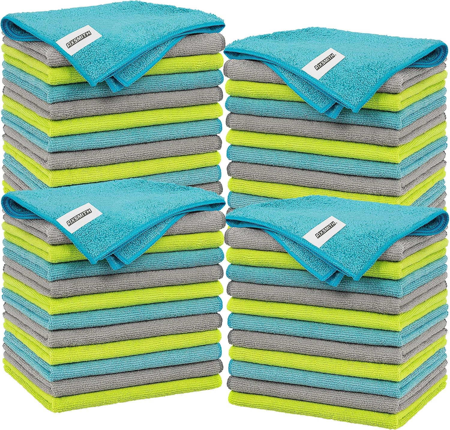 Detalle de FIXSMITH FM-JLC02-48PK Microfiber Cleaning Cloths, 48-Pack, 12 x 16 in