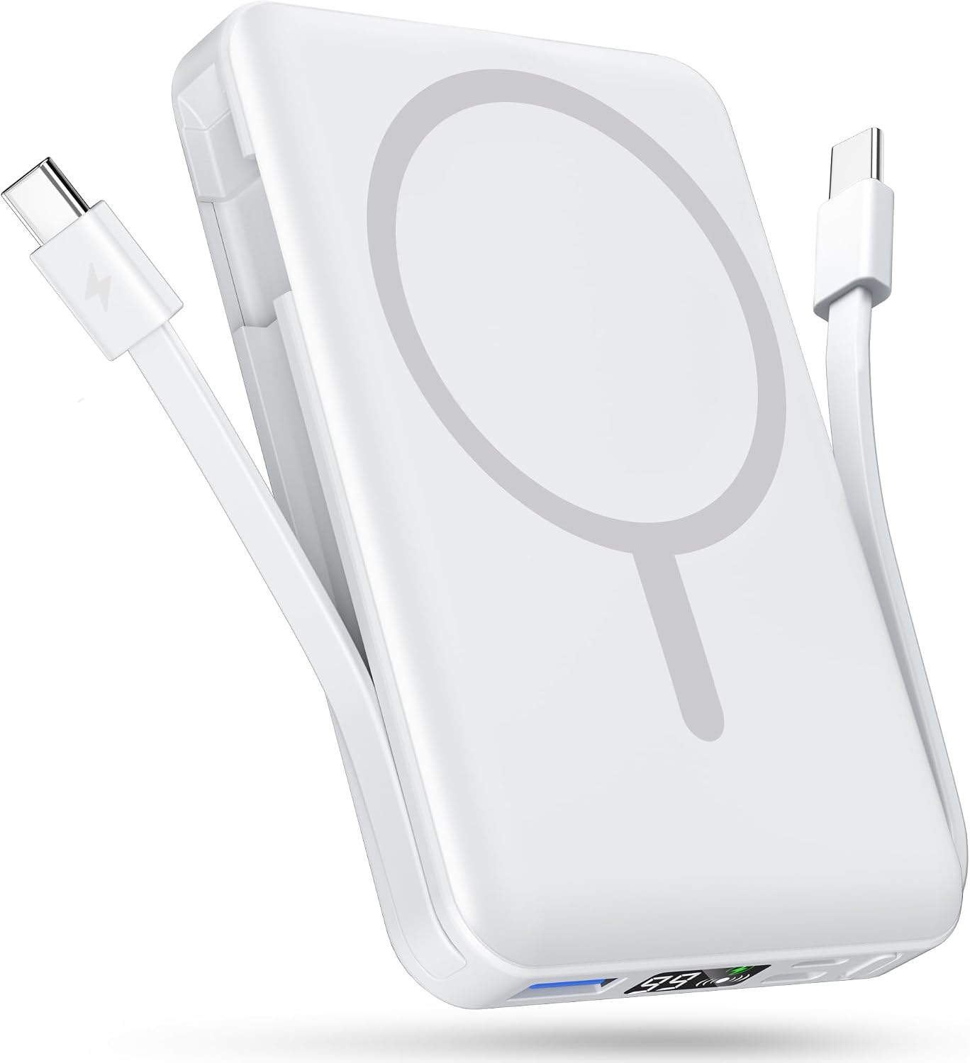 Thumbnail 6 de podoru powerbank Mag-Safe 10.000 mAh con carga magnética y USB-C PD de 20W (pantalla LED) para iPhone