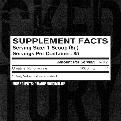 Detalle 2 de Jacked Factory Creatine Monohydrate 425g – 85 Servings, Unflavoured