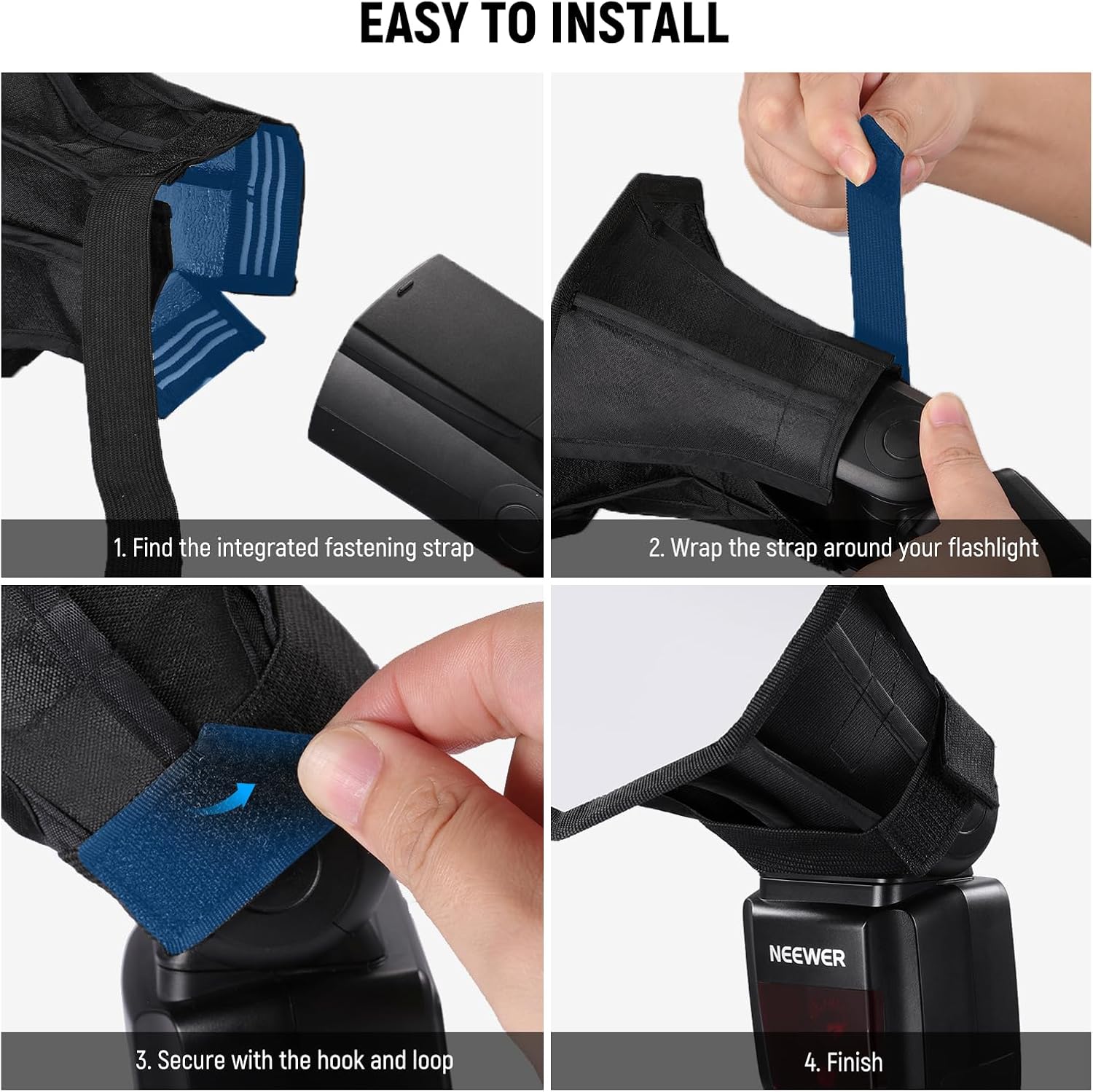 Thumbnail 5 de NEEWER Diffusore flash aggiornato Speedlight: softbox pieghevoli 2 pezzi (ottagono 15 cm + rettangolare 15×12,5 cm) per Z2/Z1/V1 e compatibili Godox/Canon/Nikon/Sony