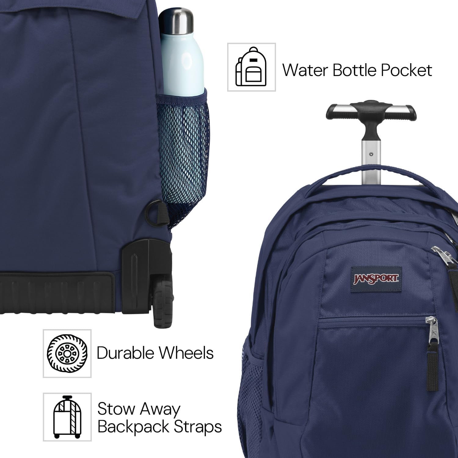 Detalle de Jansport Driver 8, sac à dos marine ⚙