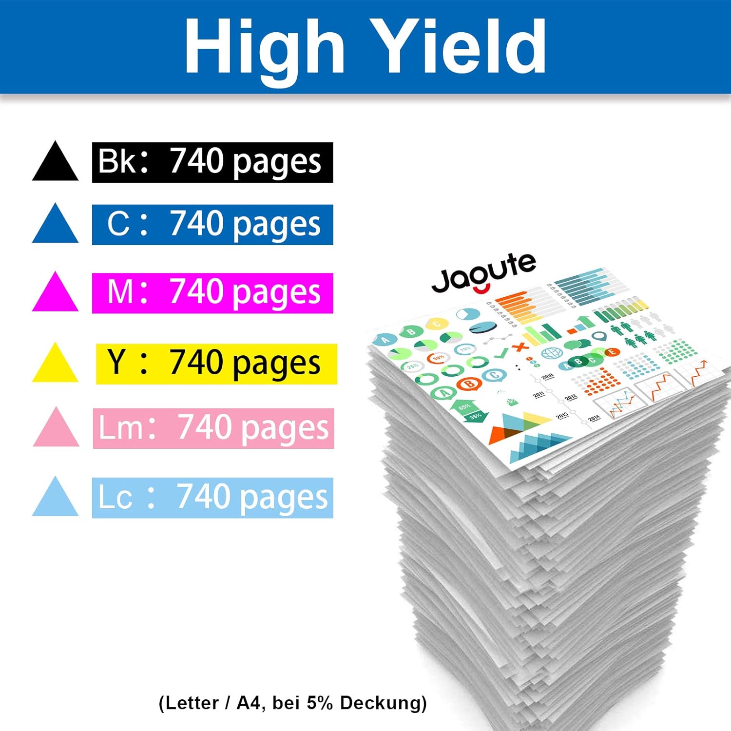 Detalle de Jagute 24-Pack 24XL Cartucce d'inchiostro compatibili per Epson Expression Photo XP-750/ XP-760/ XP-850/ XP-860/ XP-950/ XP-960