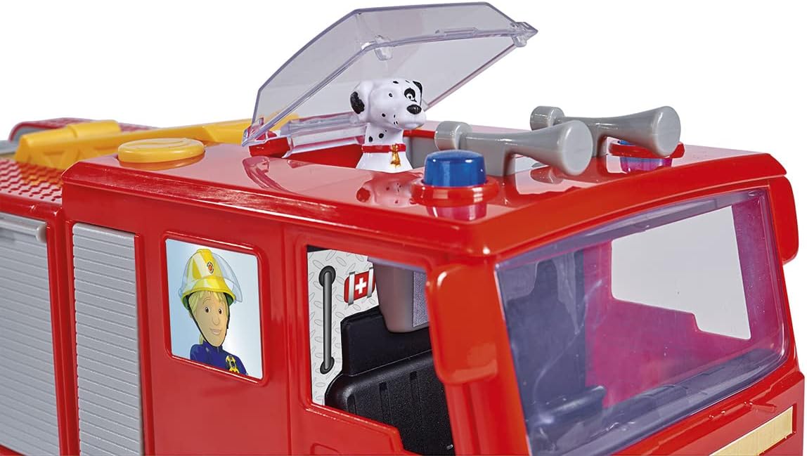 Detalle de Simba Sam Le Pompier – Camion Jupiter Série 13 avec Sam et Radar, effets lumineux et sonores