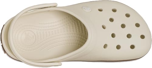 Detalle de Crocs Crocband Gum Clog, Summit White, Lightweight Croslite with Ventilation Ports
