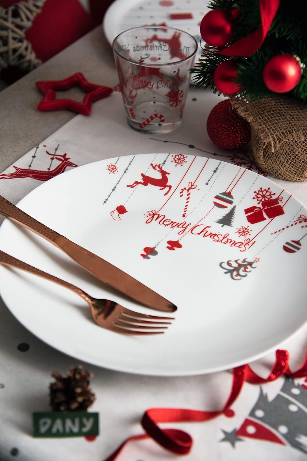 Thumbnail 4 de Excelsa Navidad – Servicio de Mesa en China 18 Piezas 🎄