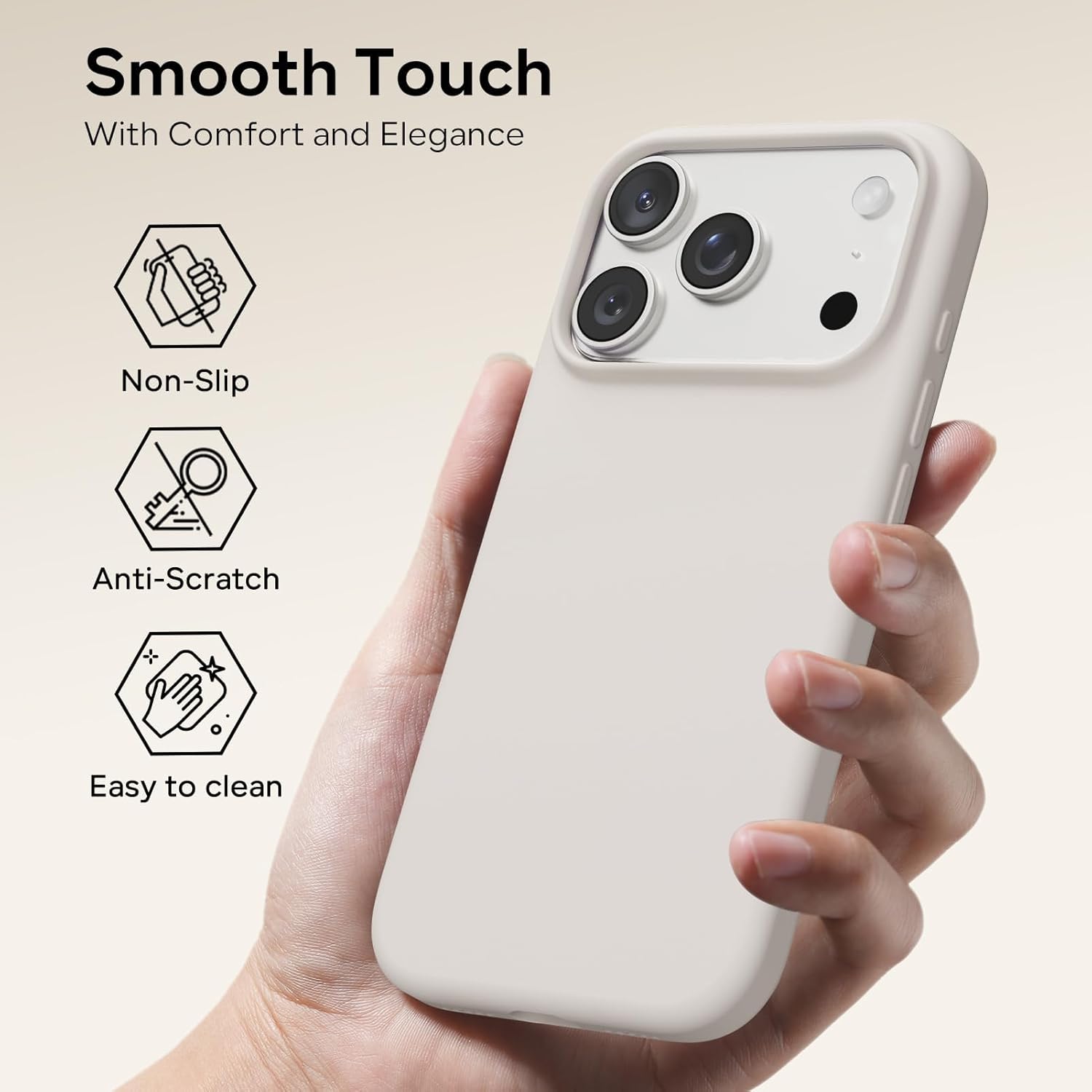 Thumbnail 3 de ACRONIX Slim Liquid Silicone Case for iPhone 17 Pro Max 6.9" – Grey