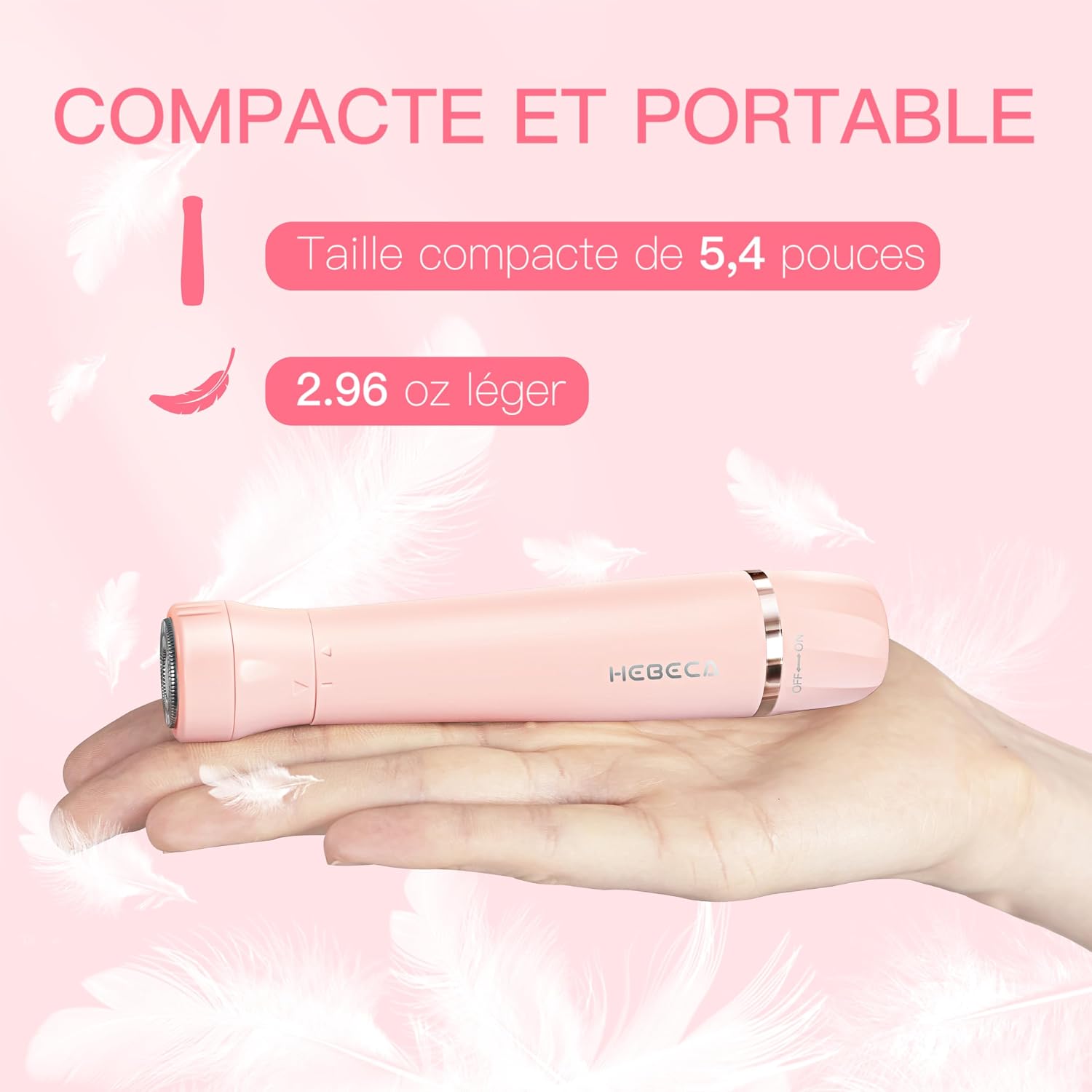 Detalle 2 de HEBECA Tondeuse à poils de nez 3 en 1 Rose