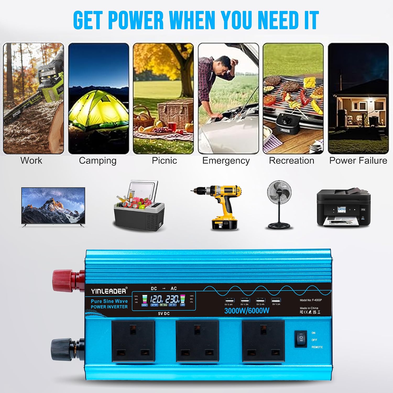 Detalle 2 de Yinleader Pure Sine Wave Inverter 3000W