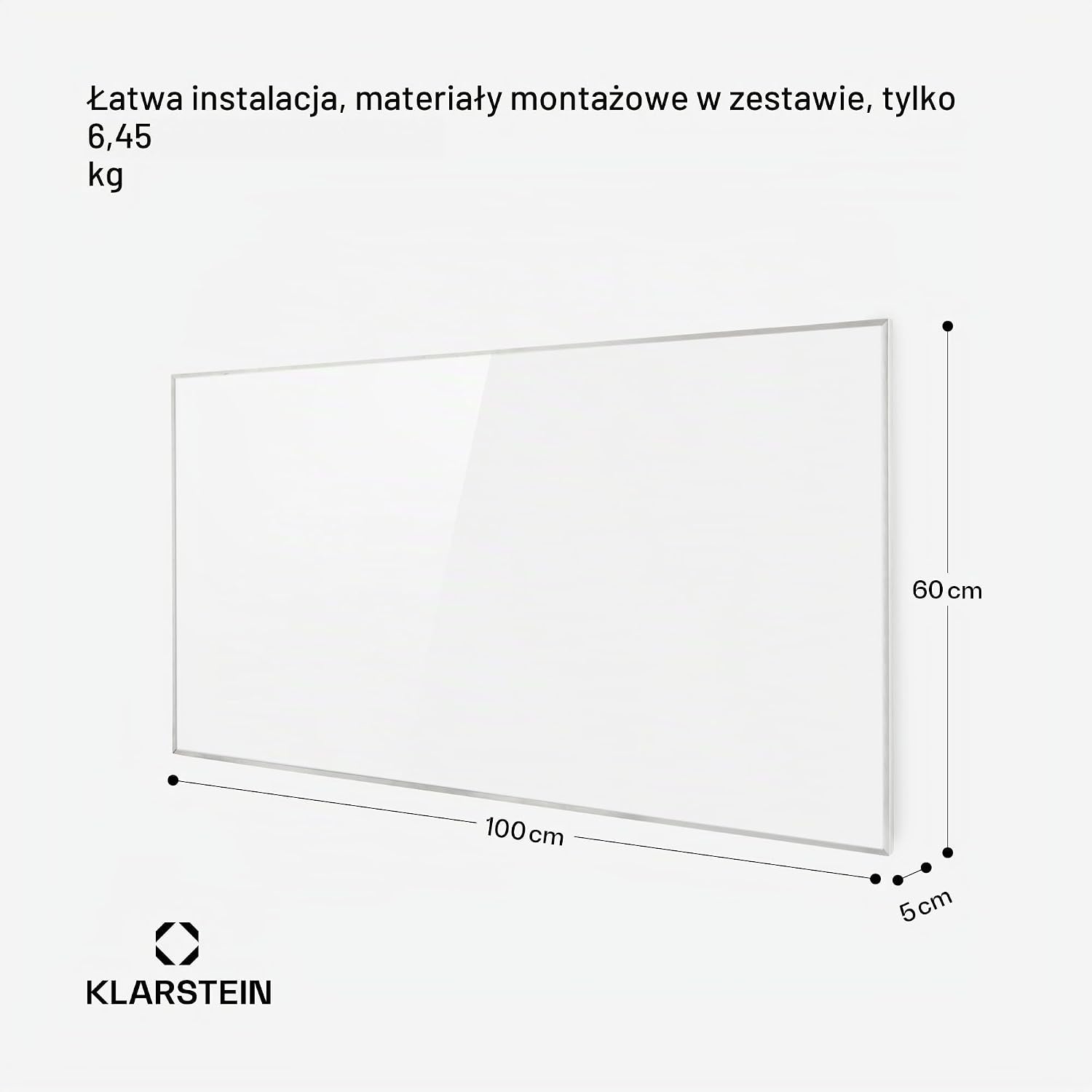 Thumbnail 6 de Klarstein Wonderwall 600 W – płaski grzejnik na podczerwień z Wi-Fi