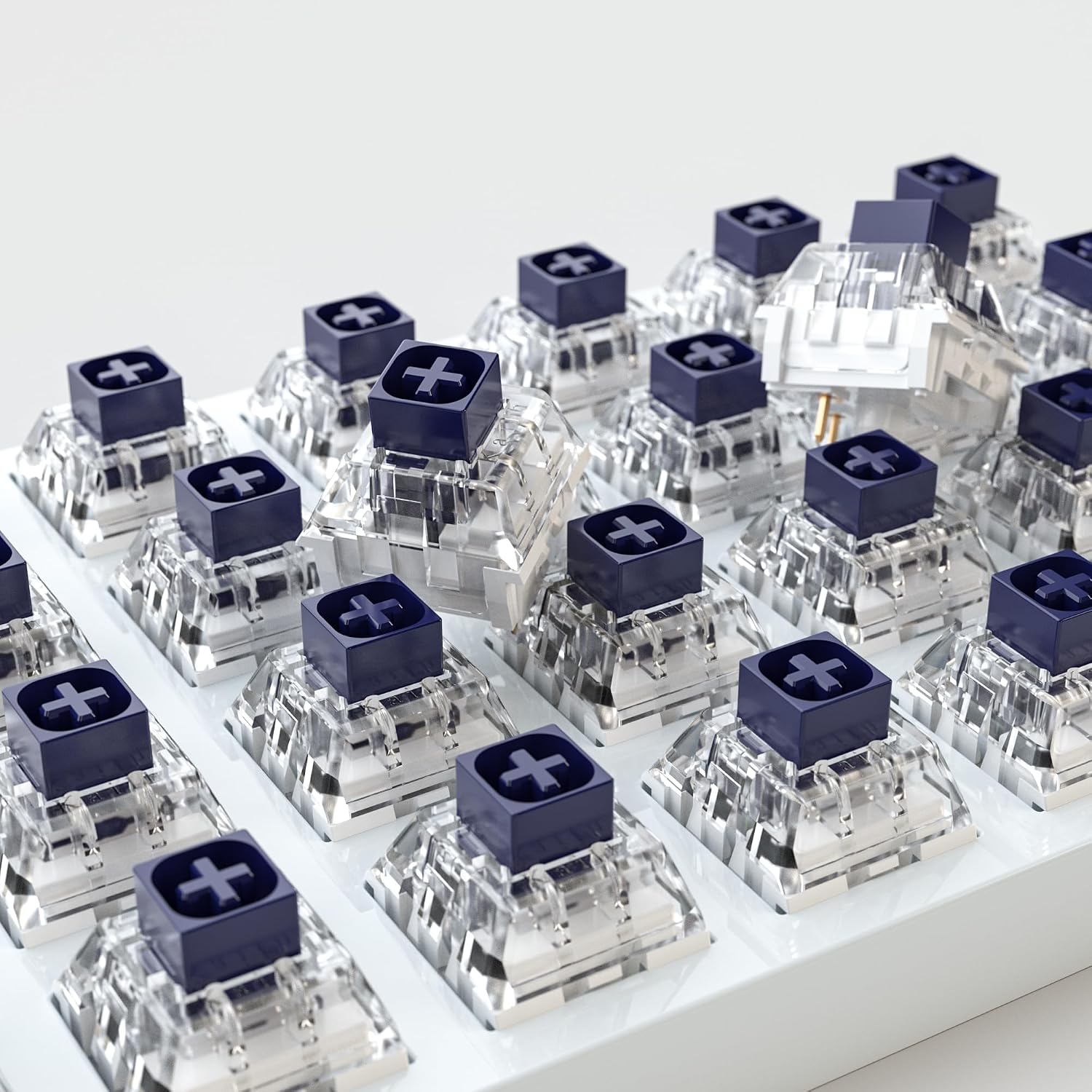 Detalle 2 de Kailh Box Navy メカニカルキーボード用スイッチ 108個・3ピン・60gf・IP56
