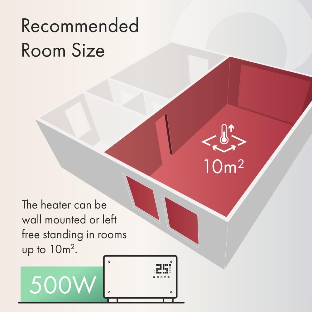 Thumbnail 6 de Devola DVPW500WH 500W smart glass panel heater
