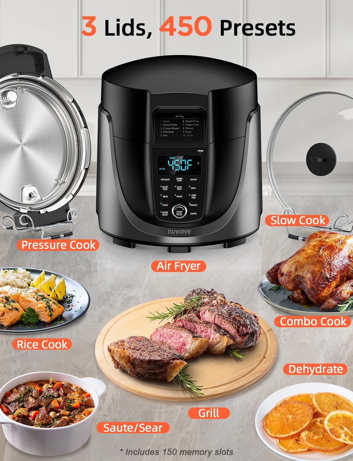 Detalle 2 de Nuwave Duet Pressure Cooker & Air Fryer 🍲