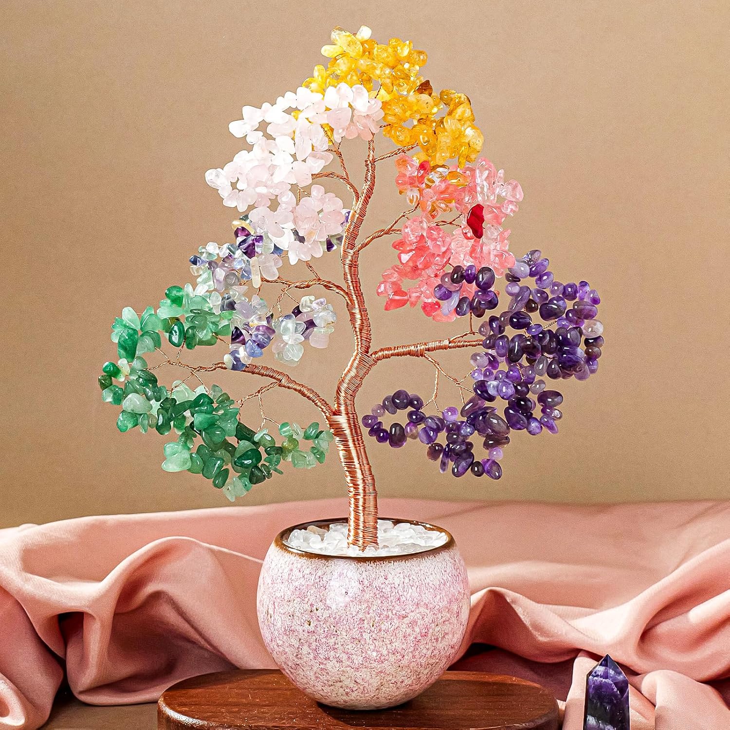 Crystal Tree of Life Chakra Healing Crystal: Handmade Home Decor