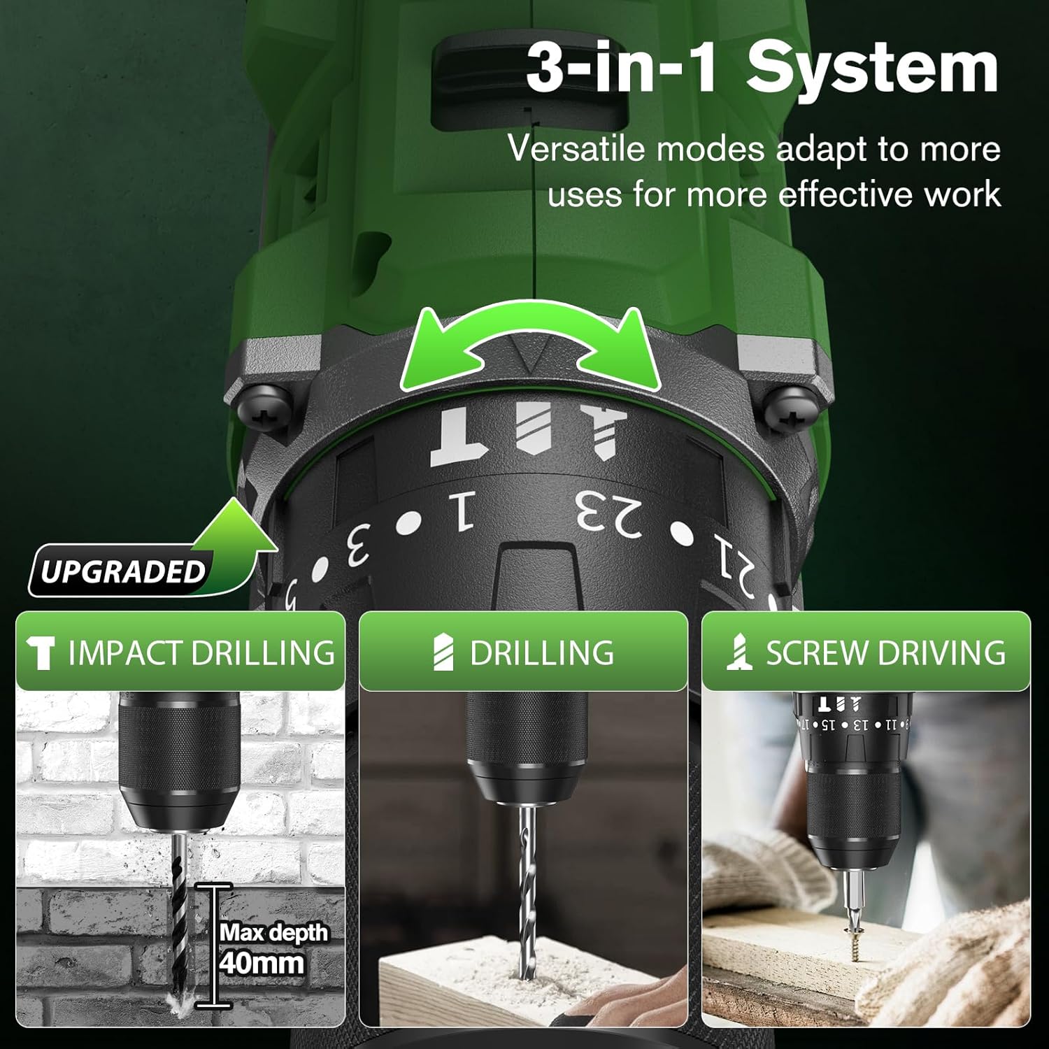 Thumbnail 2 de Ginour 21V Brushless Combi Drill 50Nm