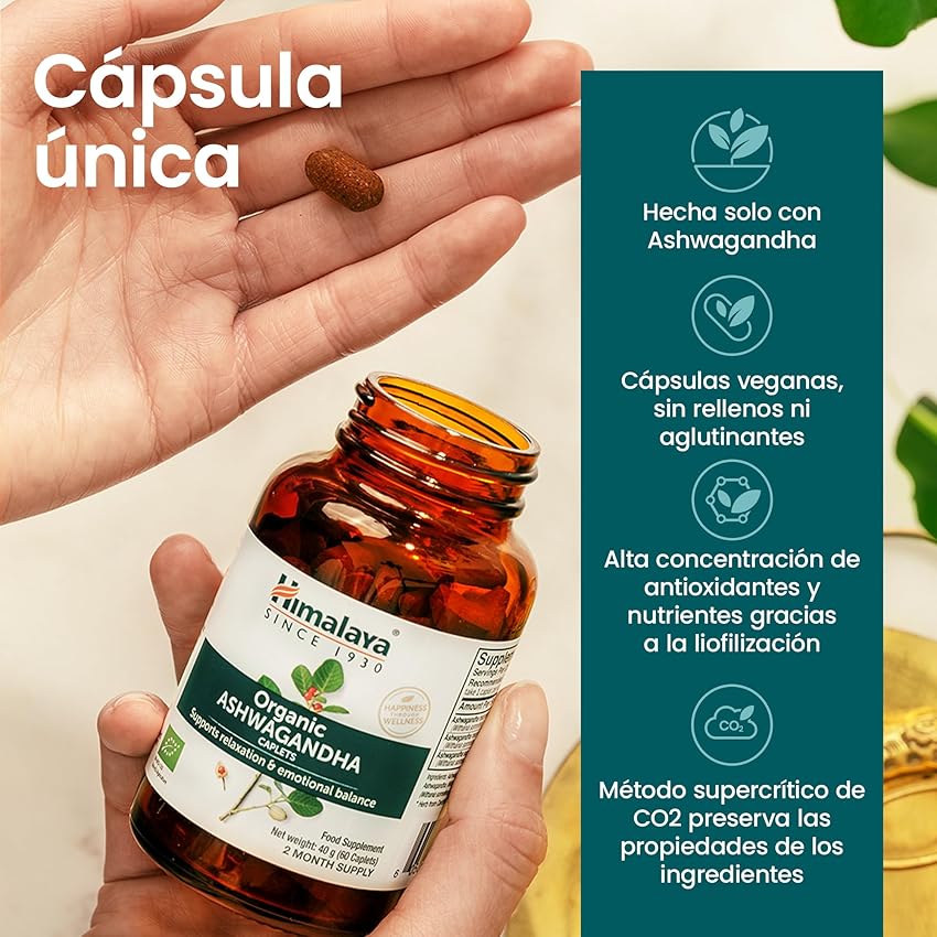 Thumbnail 4 de Himalaya Ashwagandha Orgánica 🌿 Suplemento para Estrés y Energía