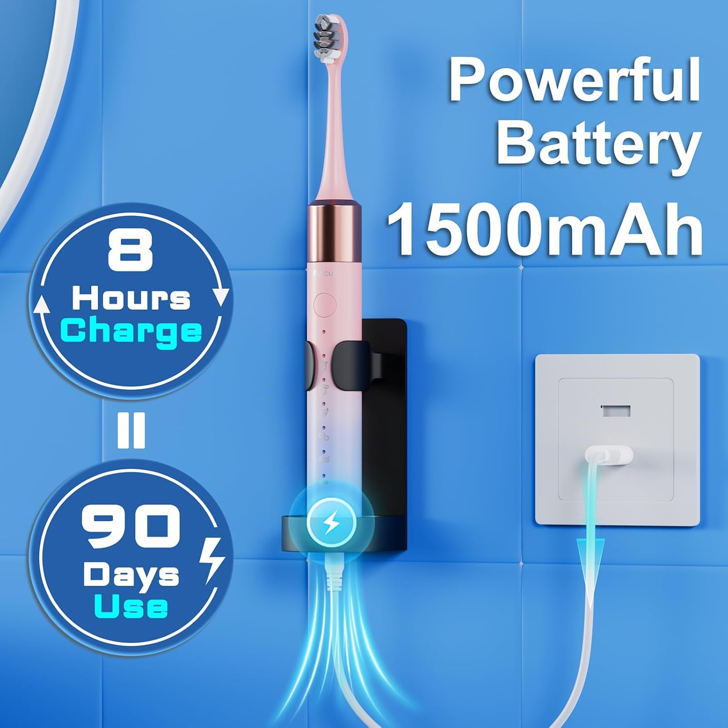 Thumbnail 6 de Kuicur Electric Toothbrush with 10 Brush Heads