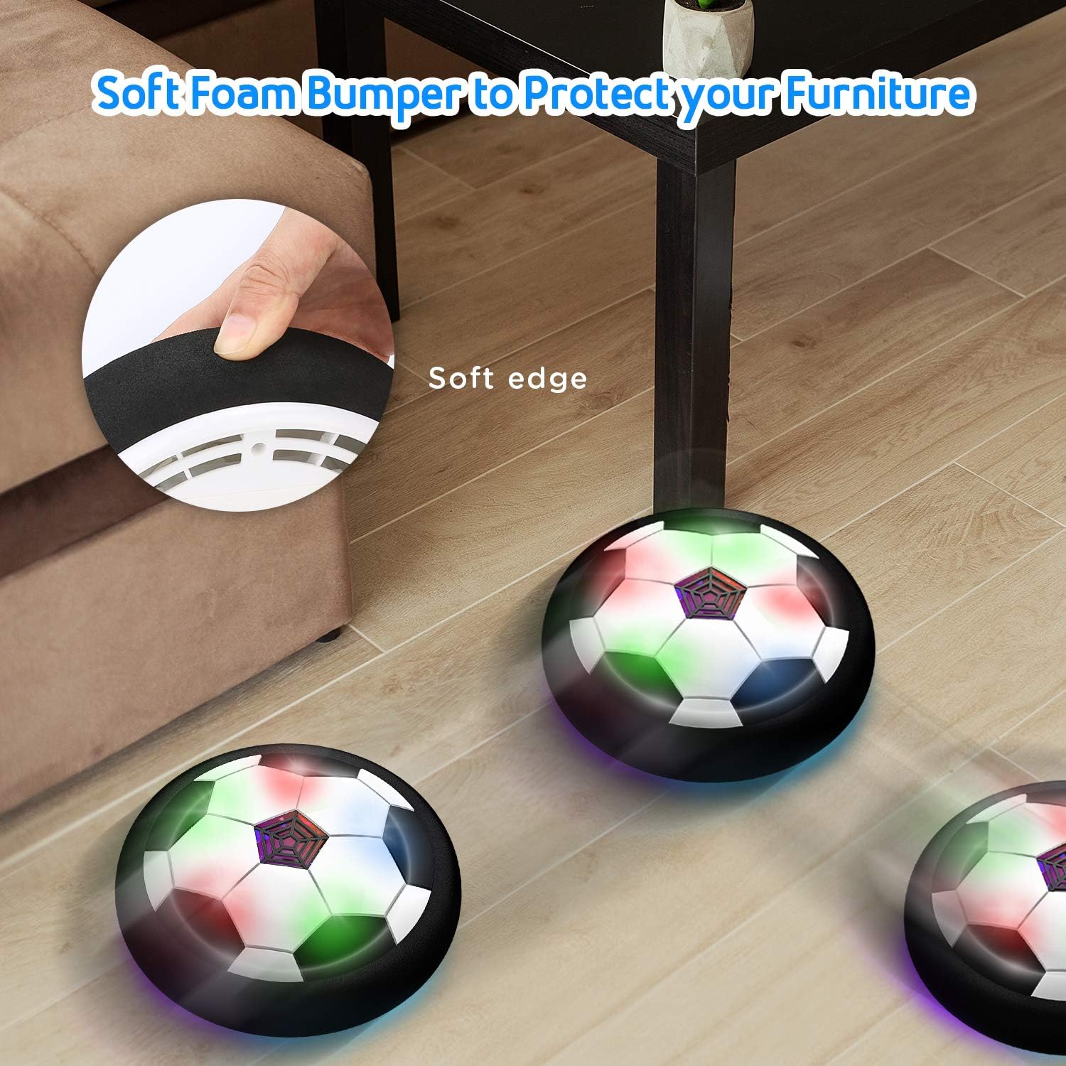 Detalle 2 de Toyk Boy Toys LED Hover Soccer Ball (Air Power Training Ball) for Indoor/Outdoor Play