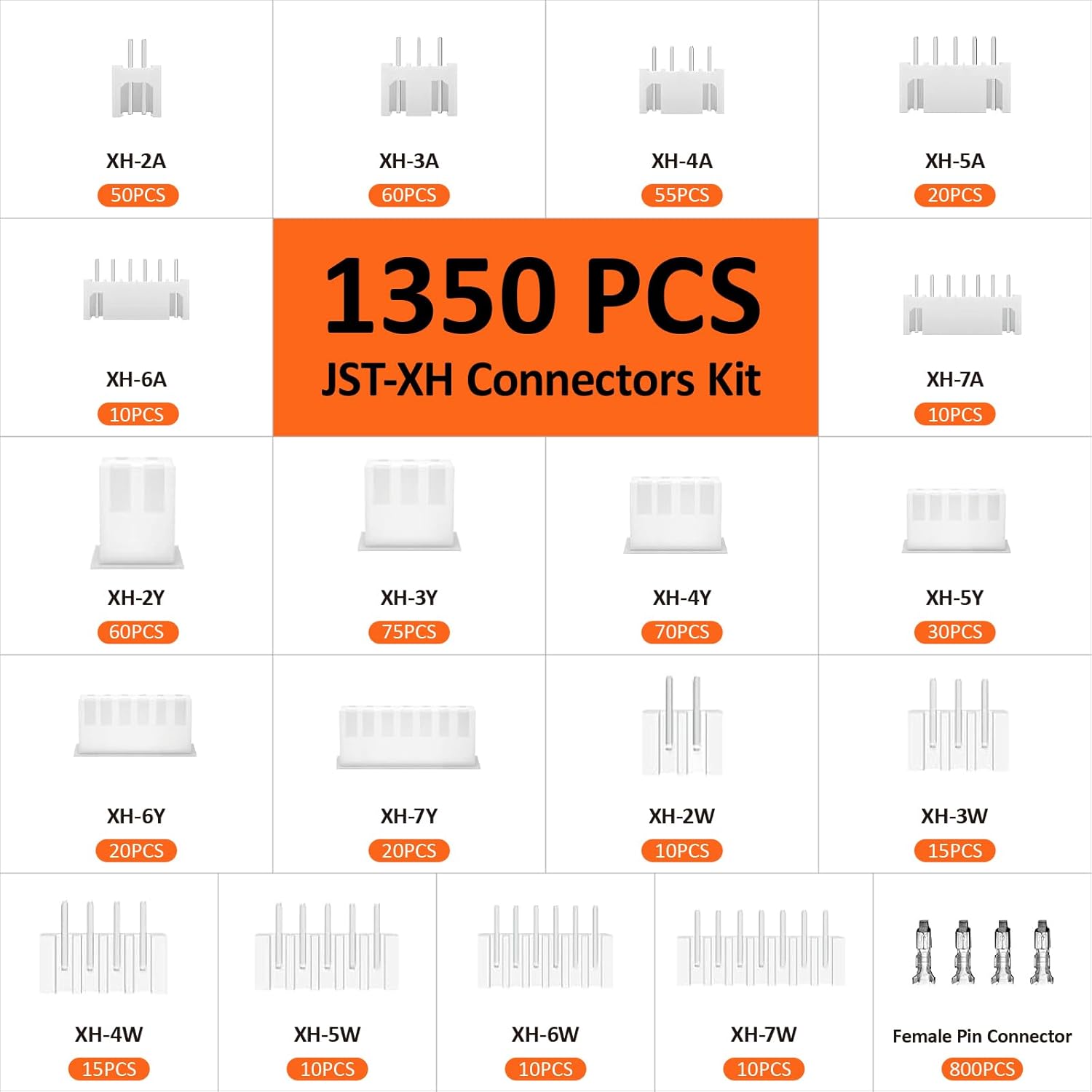 Thumbnail 2 de Pince à sertir Preciva pour connecteurs JST-XH (0,08–1 mm²) + 1350 pcs