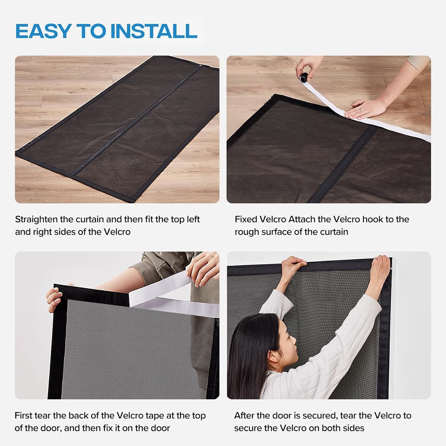 Thumbnail 6 de BONLACES Magnetic Screen Door, PET Mesh