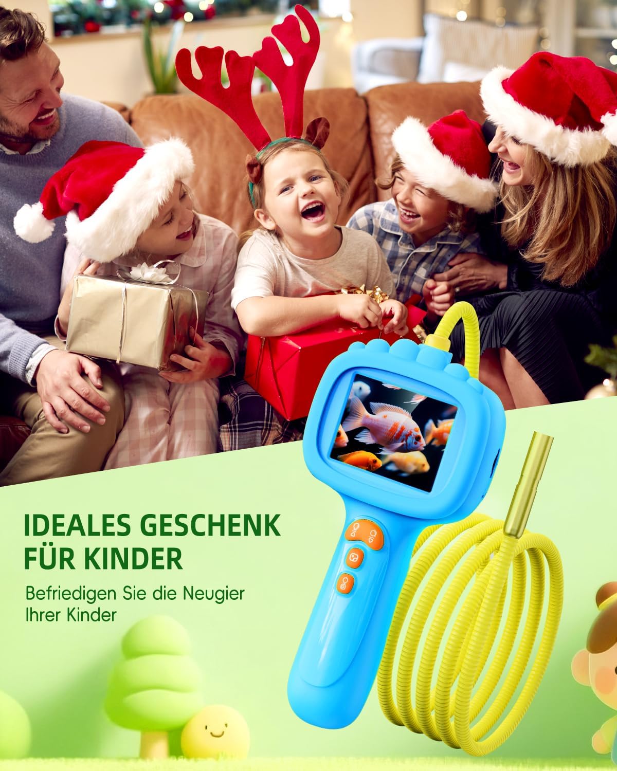 Thumbnail 6 de Ashfly Endoskopkamera Kinder 1080P Blau