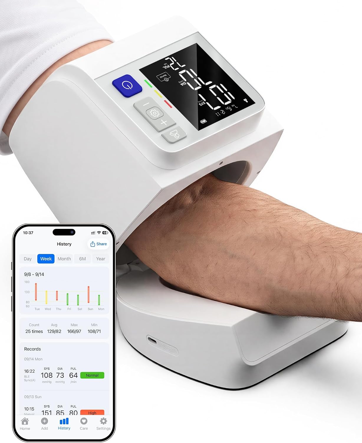 Detalle de Lentorgi Upper Arm Blood Pressure Monitor, 199-Reading Memory