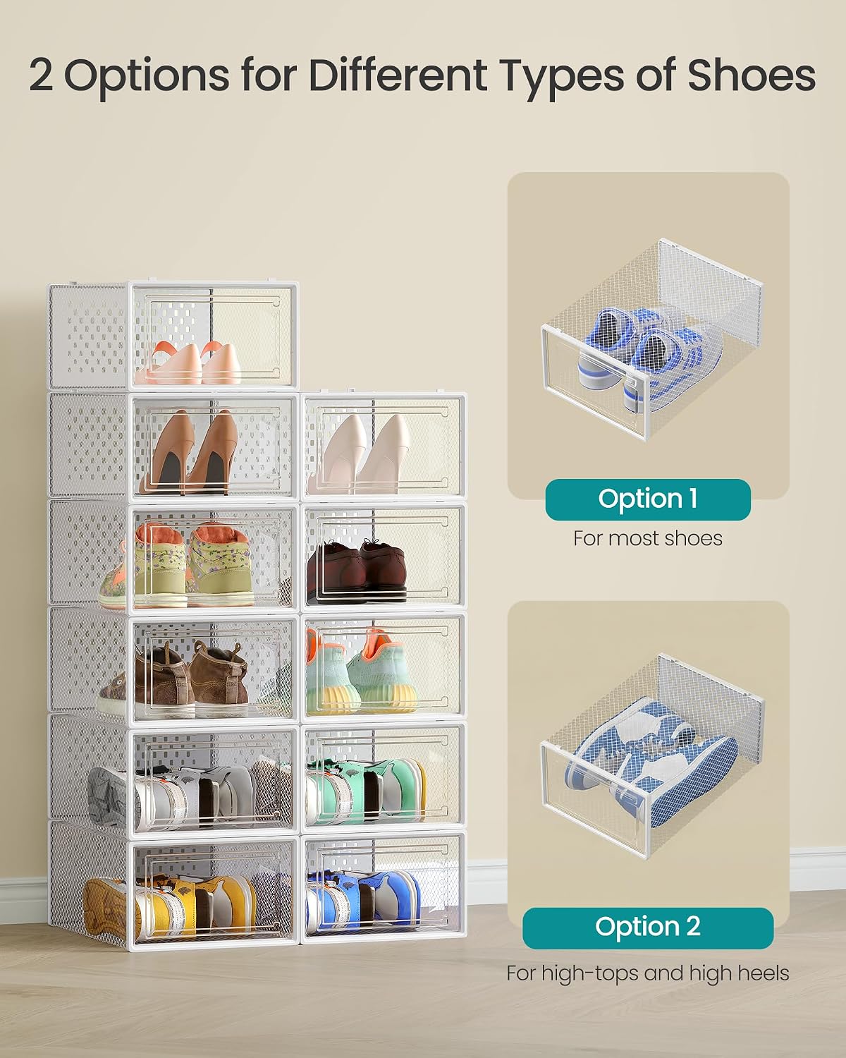 Thumbnail 3 de SONGMICS Shoe Boxes, 12-Pack