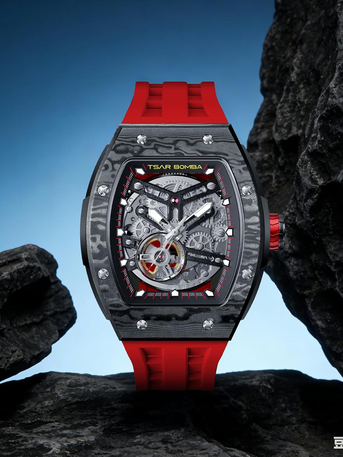 Detalle 2 de Tsar Bomba Montre Automatique pour Homme – Étanchéité 50 m, mouvement 82S0, boîtier inox et verre saphir