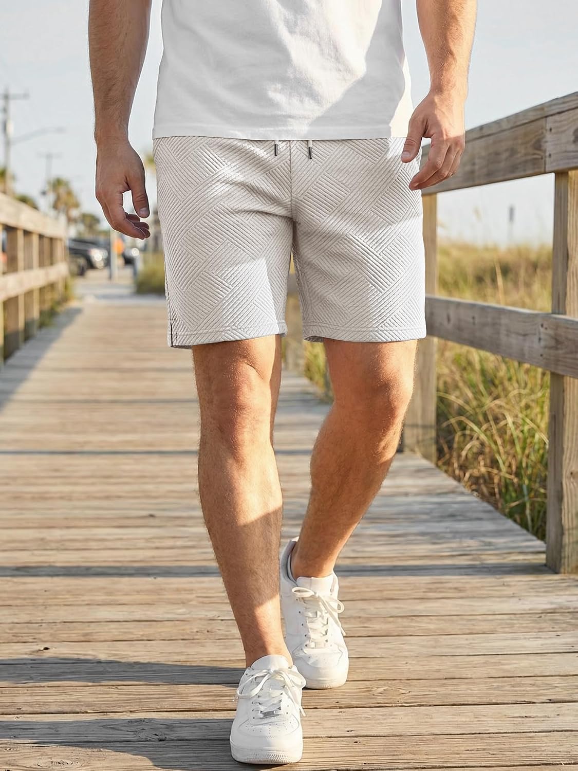Detalle 2 de JMIERR Textur Shorts mit 3 Taschen 2026