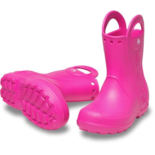 Detalle de Crocs Handle It Rain Stivale Rosa Intenso per Bimbi Piccoli EU 27-28 – Comfort e Versatilità