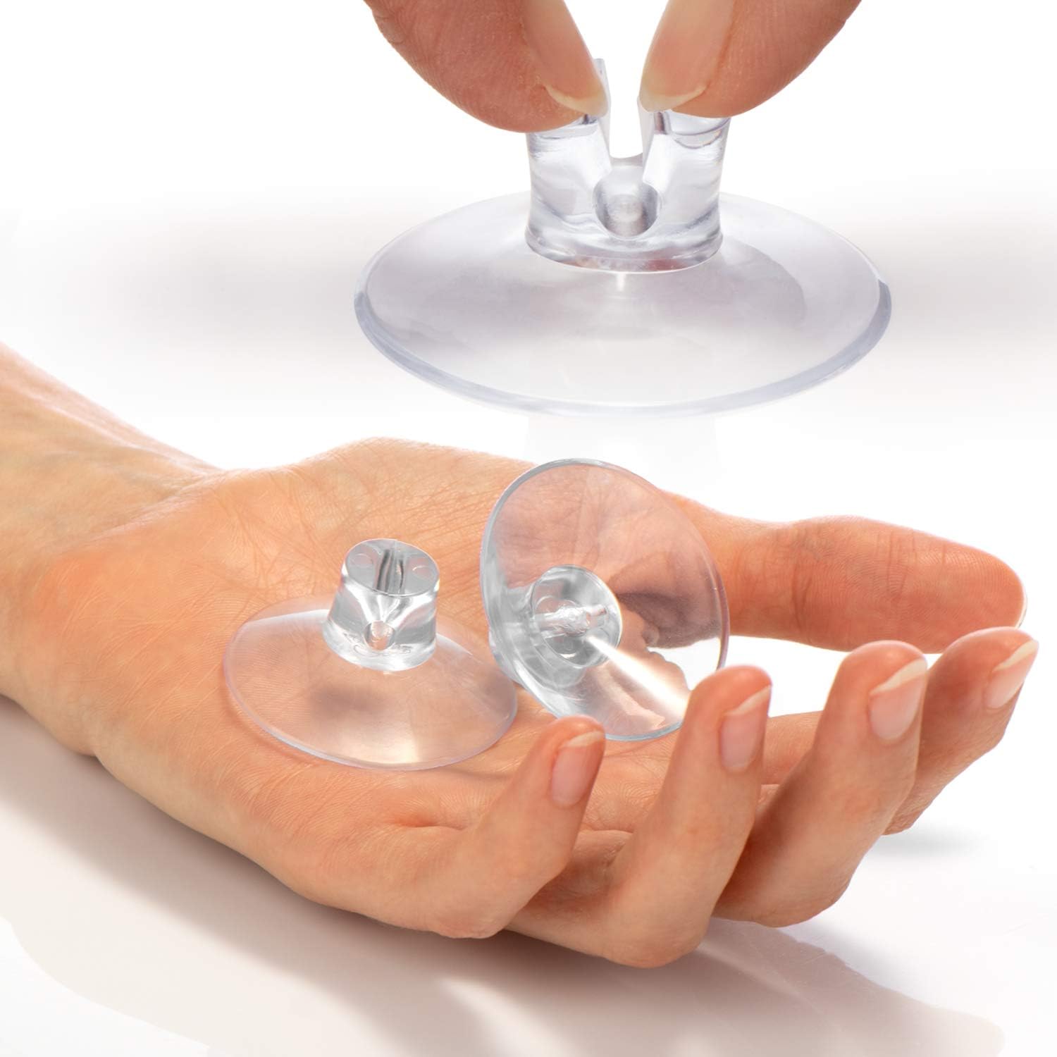 Detalle de com-four® 60 ventose con passacavo per lucine e decorazioni per finestre (supporto ventosa Ø 45 mm)