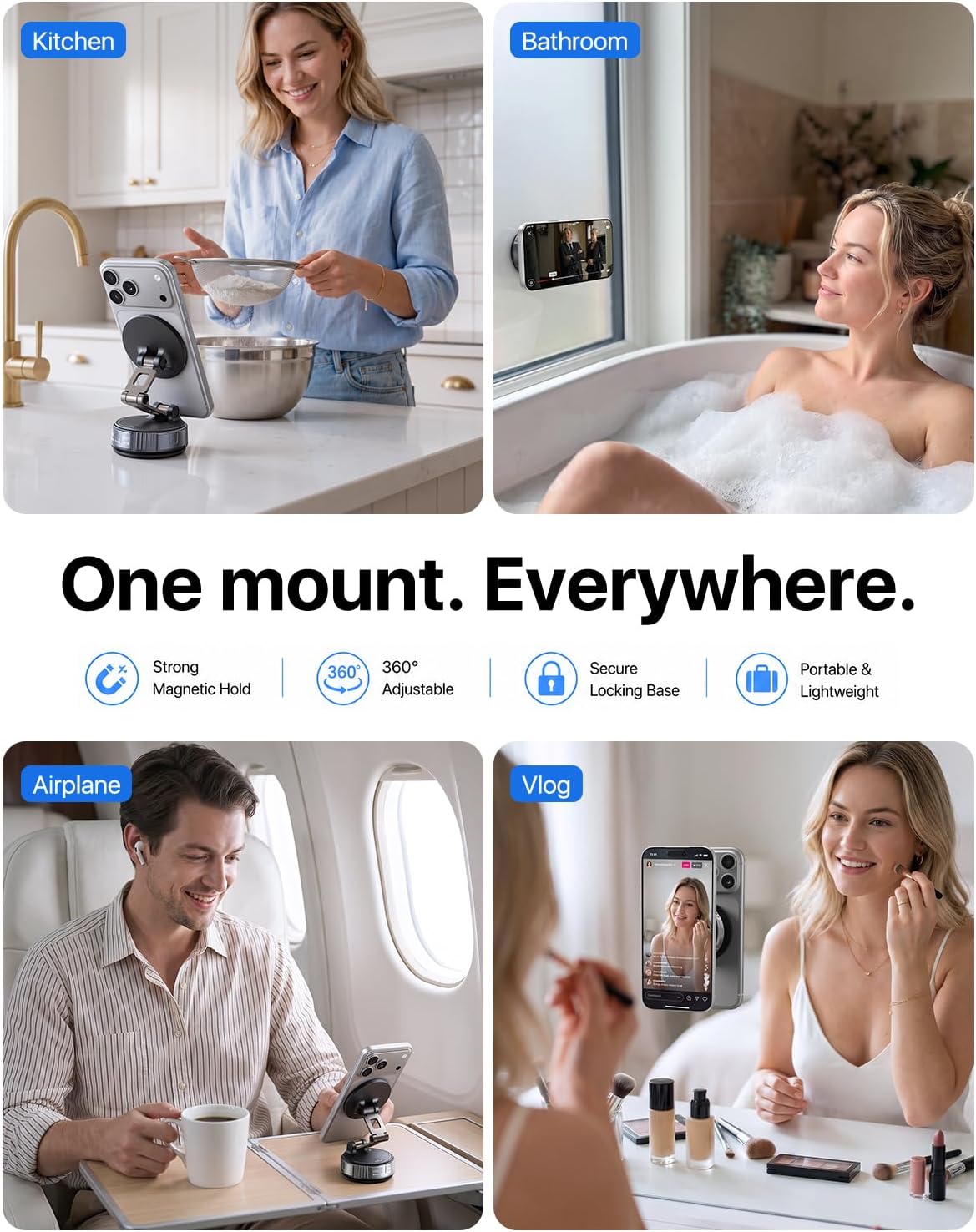 Detalle de Andobil Magnetic Car Phone Mount with 3-axis Arm