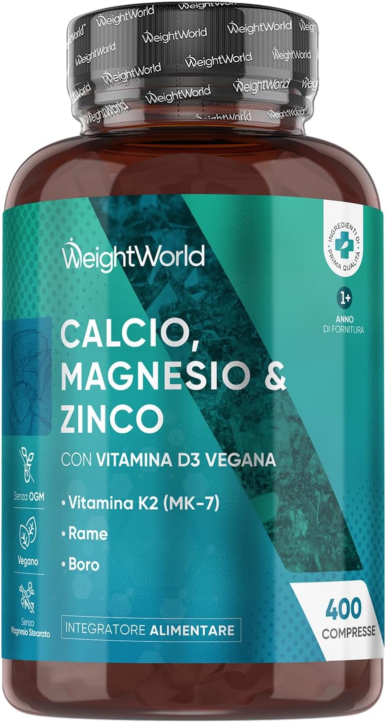 Detalle de WeightWorld Calcio Zinco Integratore 400 comp. 💊