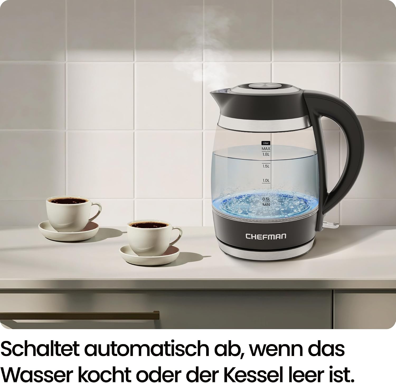 Thumbnail 6 de Chefman Elektrischer Wasserkocher 1,8 L 🫖