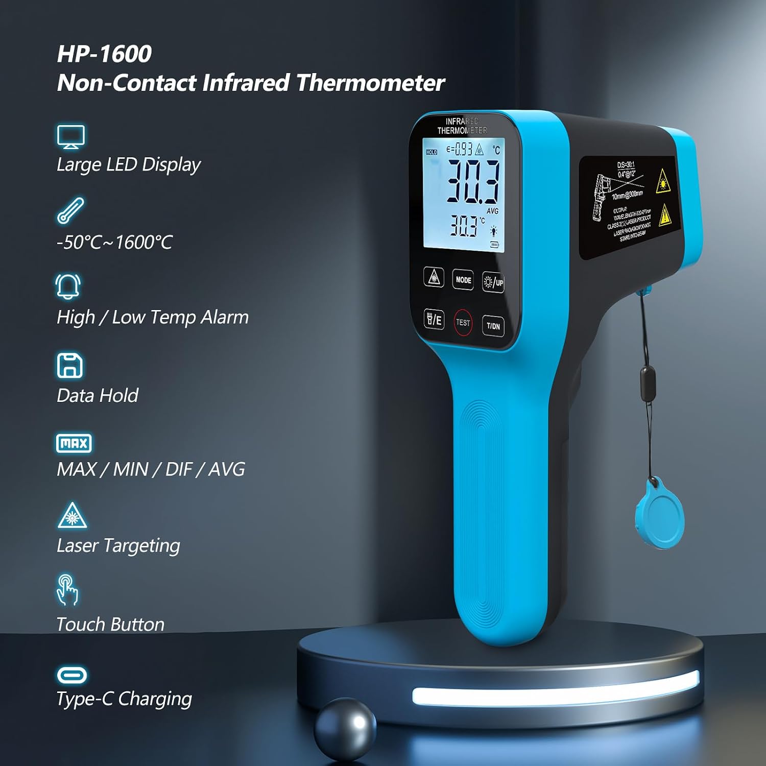 Detalle de Infrared thermometer gun HP-1600