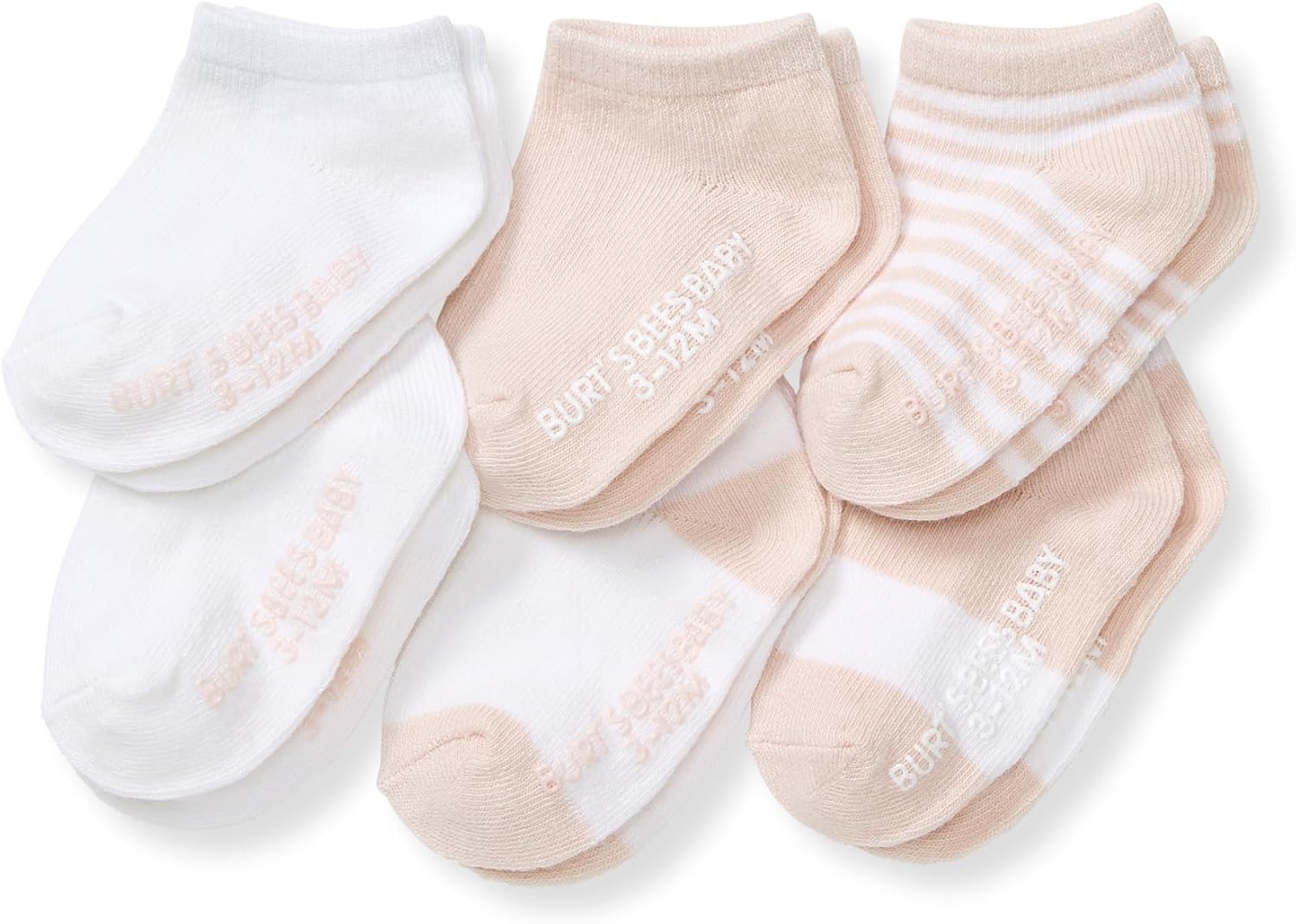 Detalle 2 de Burt's Bees Baby Girls' Ankle Socks 6-Pack 👣