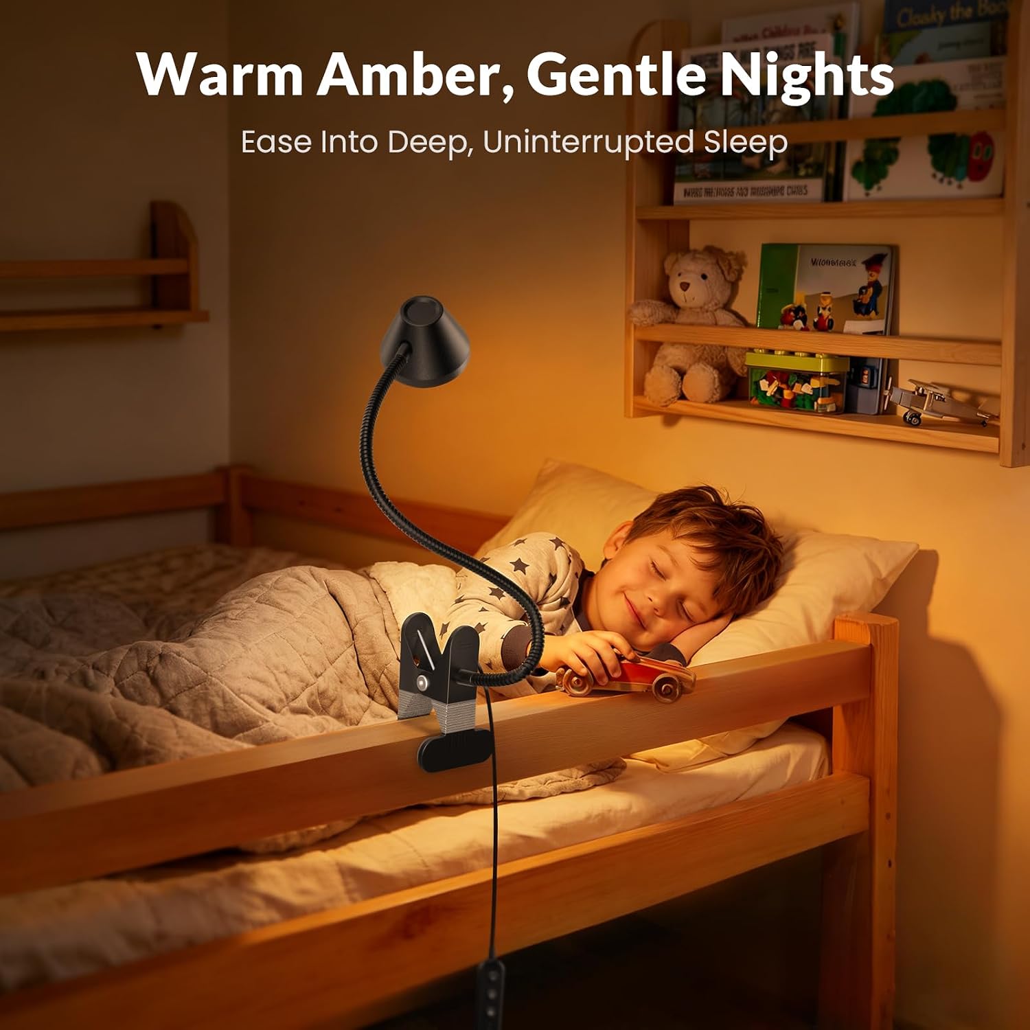 Detalle de LEPOWER Clip-On Reading Light, 400 Lumens, RG0 Lighting, Dimmable Amber Glow