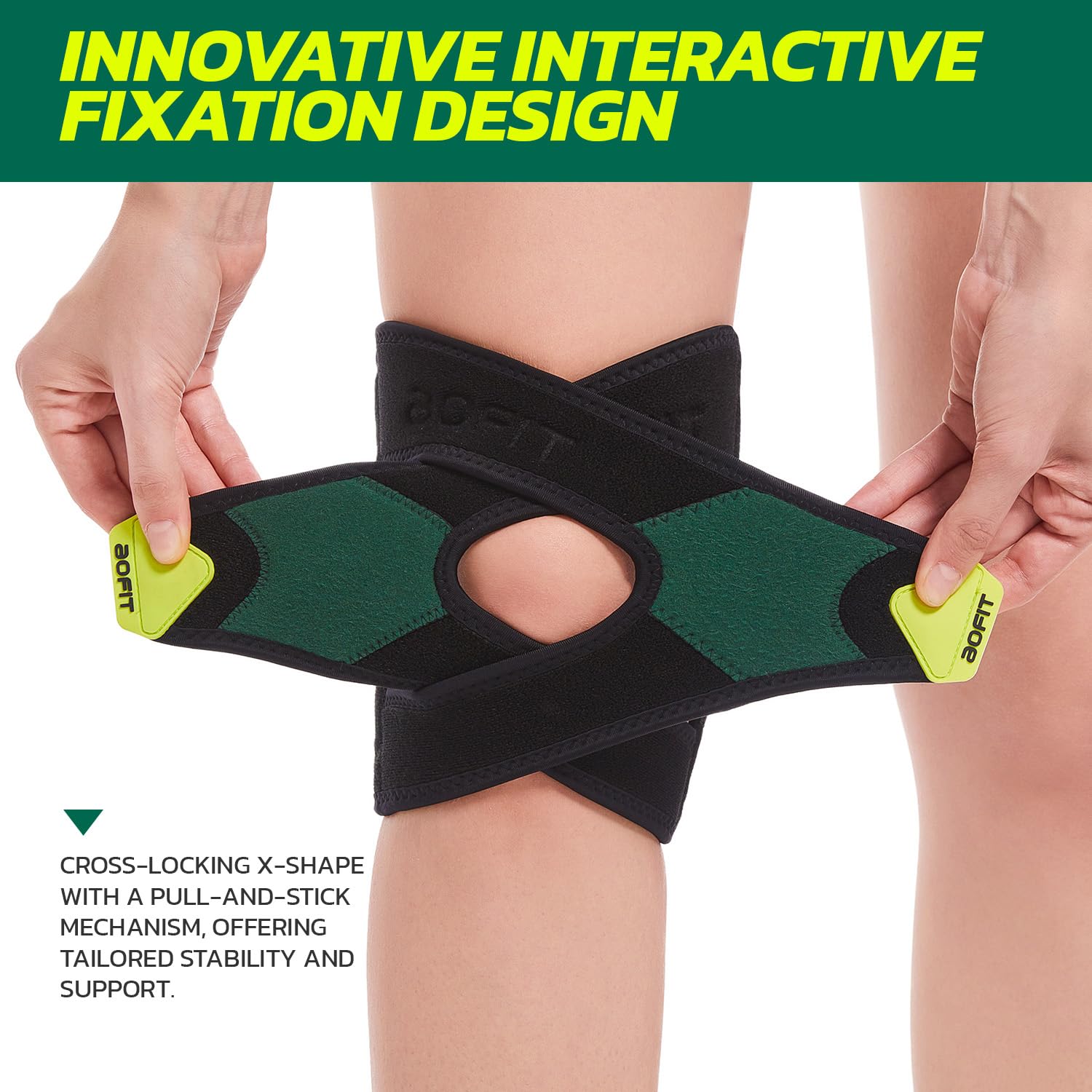 Thumbnail 1 de AOFIT Adjustable Knee Brace, Medium, with Memory Stabilizers and Breathable Wrap