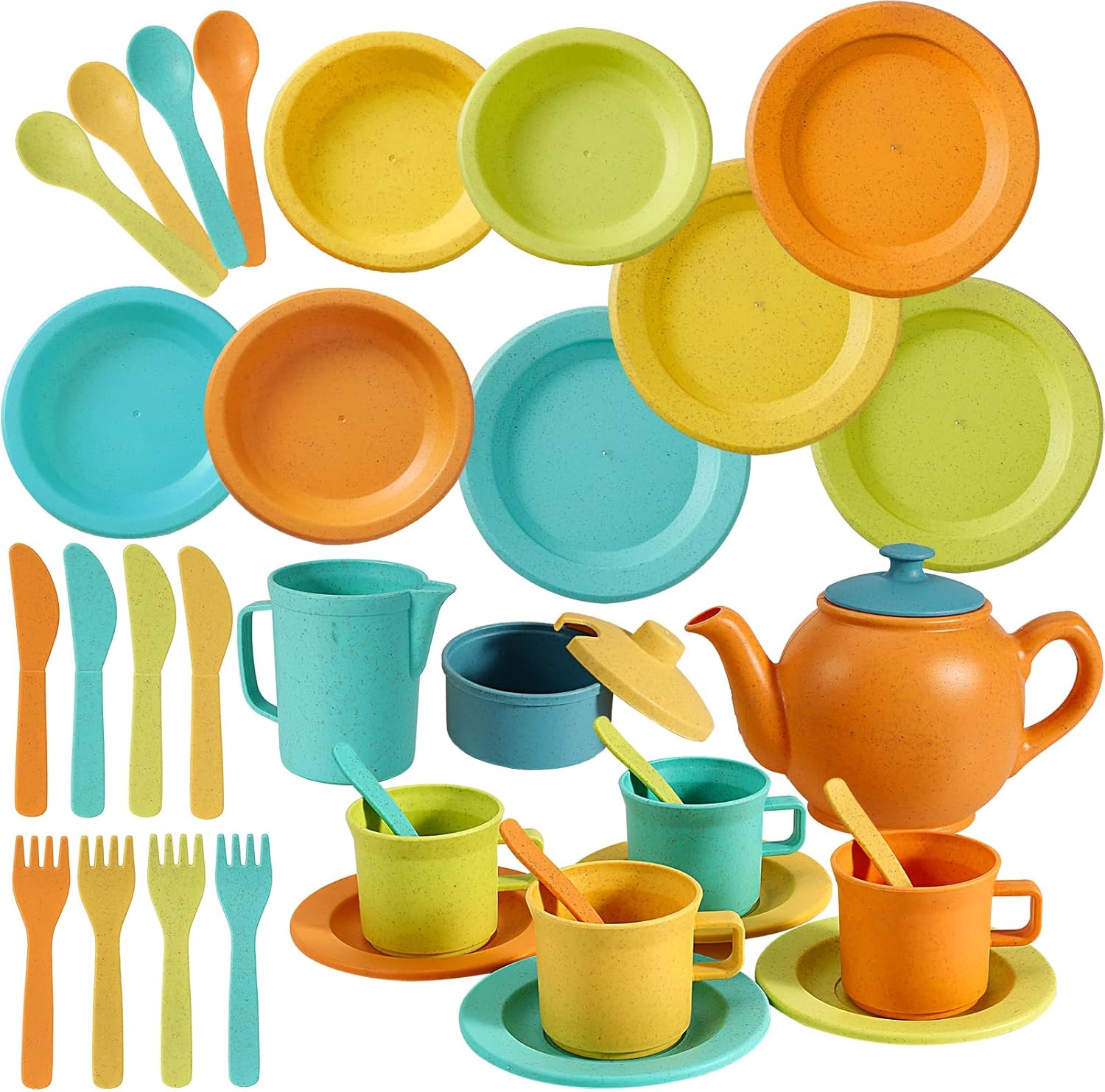 AOLEVA Kids tea set for role play 3+