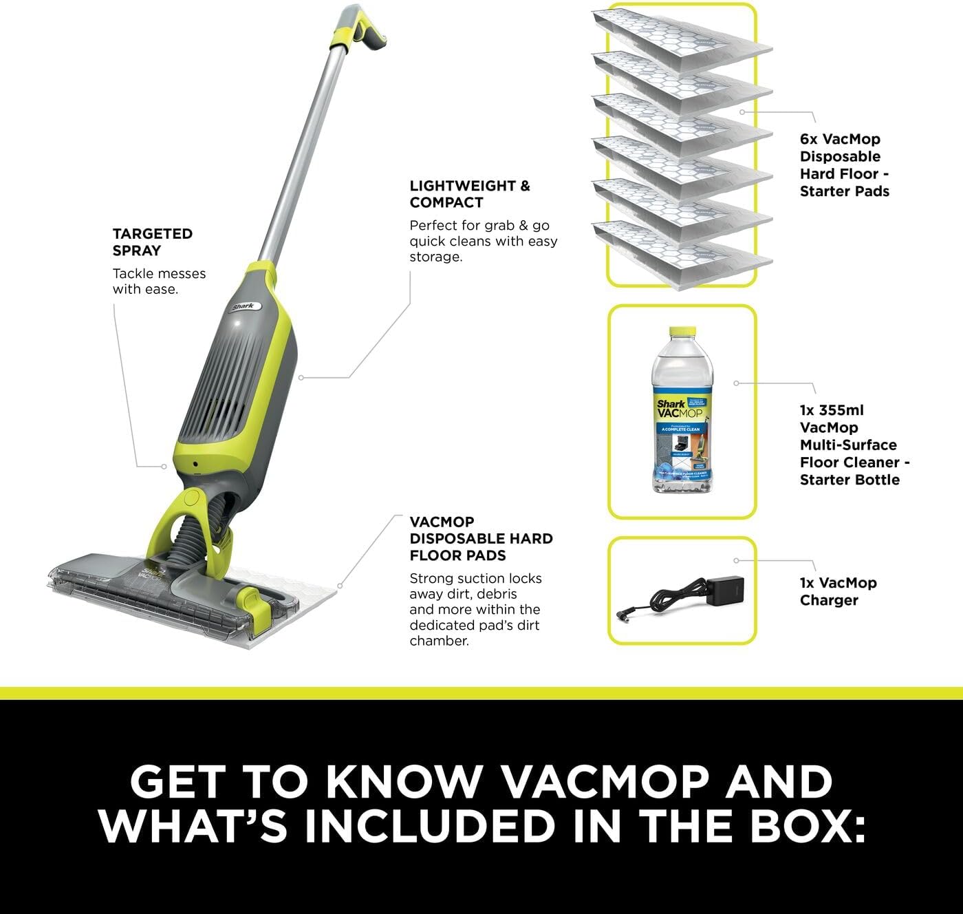 Thumbnail 5 de Shark VM200UK VacMop 355ml spray mop