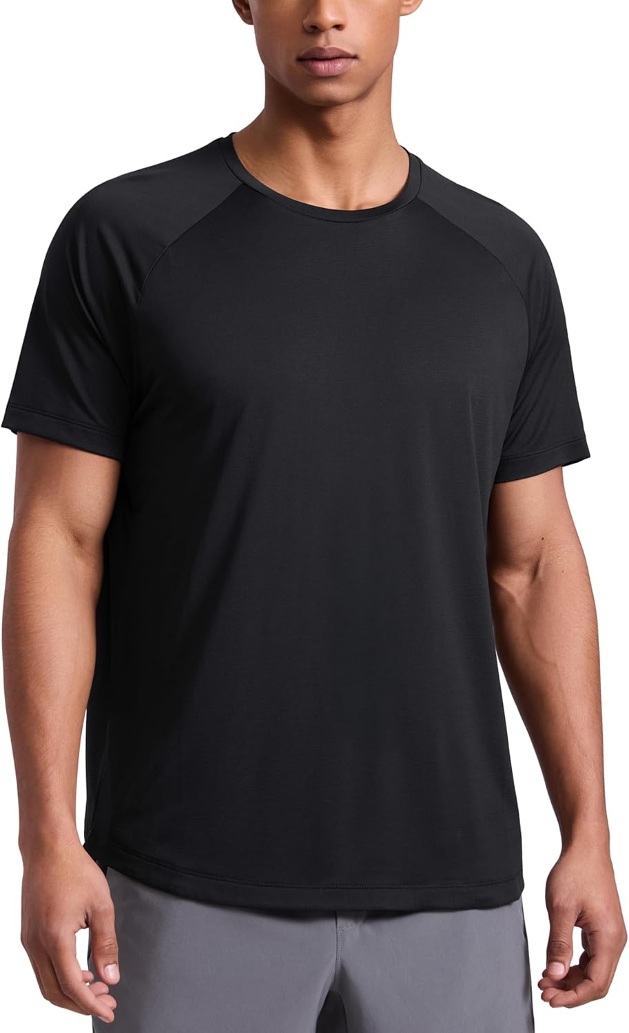Detalle de CRZ YOGA T-Shirt da Uomo Leggera a Maniche Corte con Dritto taglio e Girocollo | Allenamento e Quick-Dry