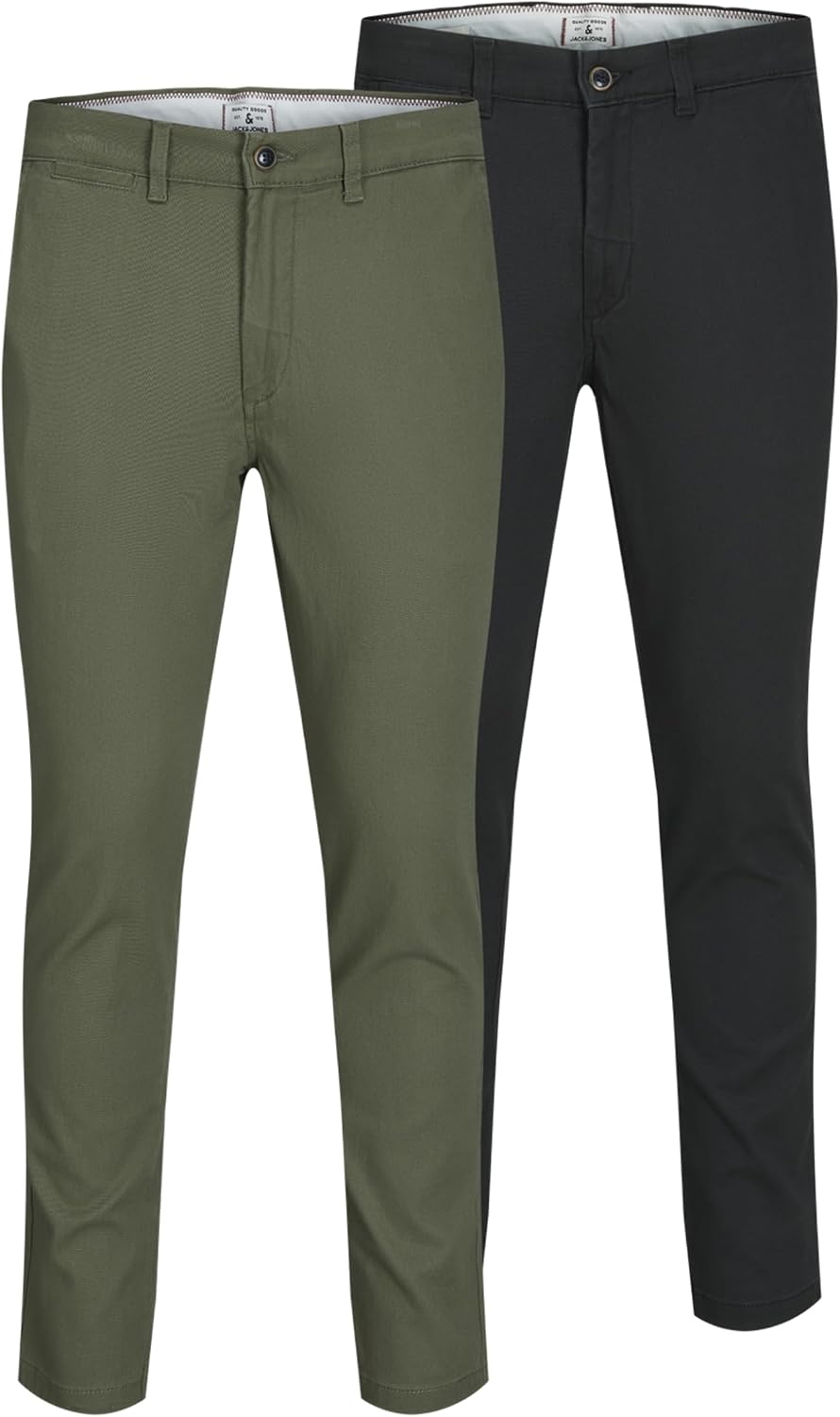 Thumbnail 6 de Jack & Jones Pantalones chinos para hombre, 2 unidades, corte slim, beige 34W/30L