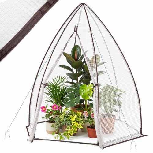 Detalle de Sekey Winterschutz Gewächshaus 180×160×160 cm – robustes Foliengewächshaus für Garten und Balkon
