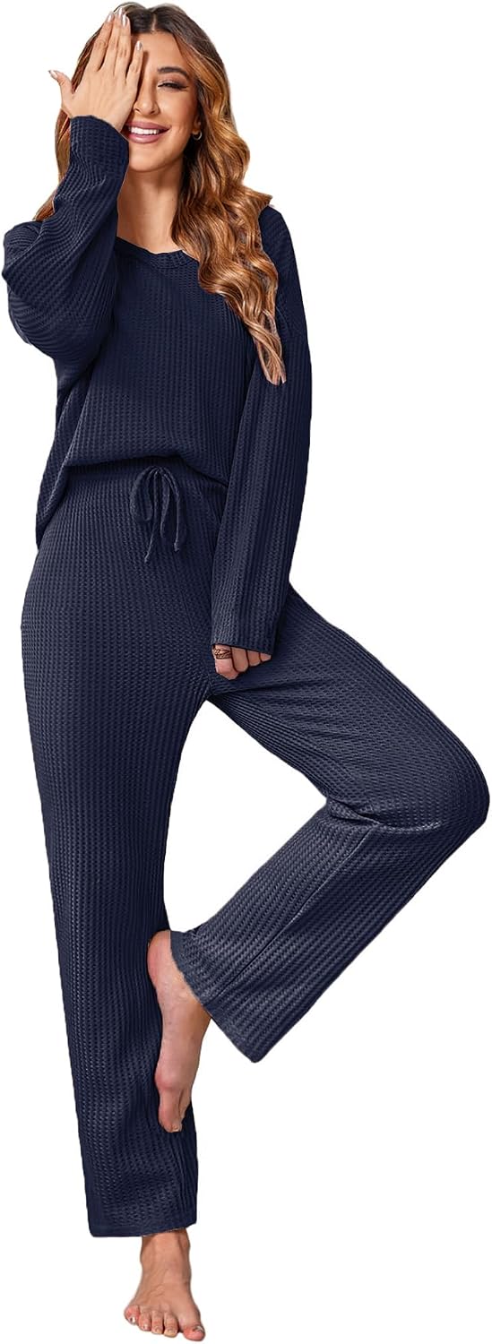Detalle de Ekouaer Waffle-Knit Pajama Set