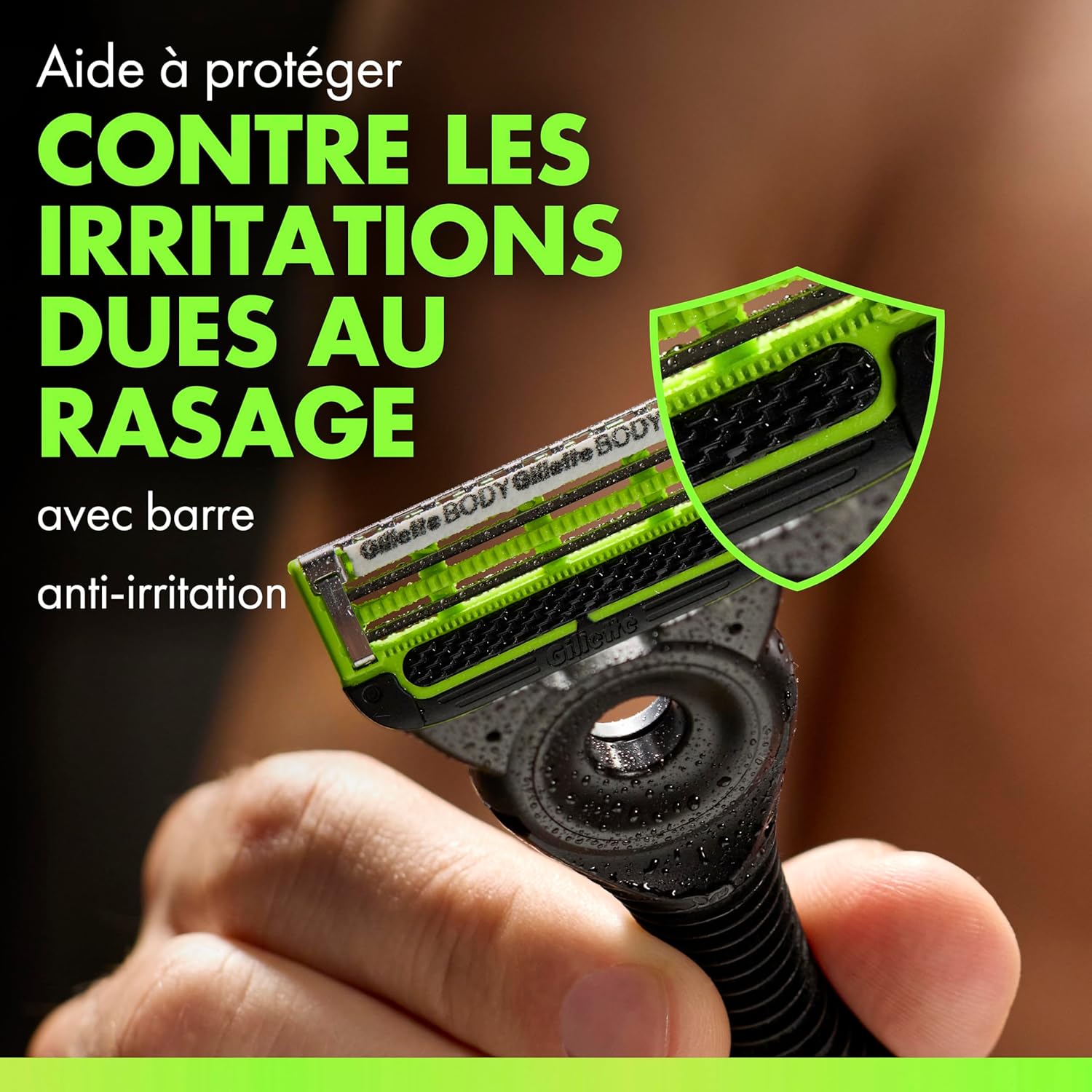 Thumbnail 2 de Gillette Labs Body + Intimate : rasoir intime homme pour le corps et le pubis (manche antidérapant, 3 recharges)