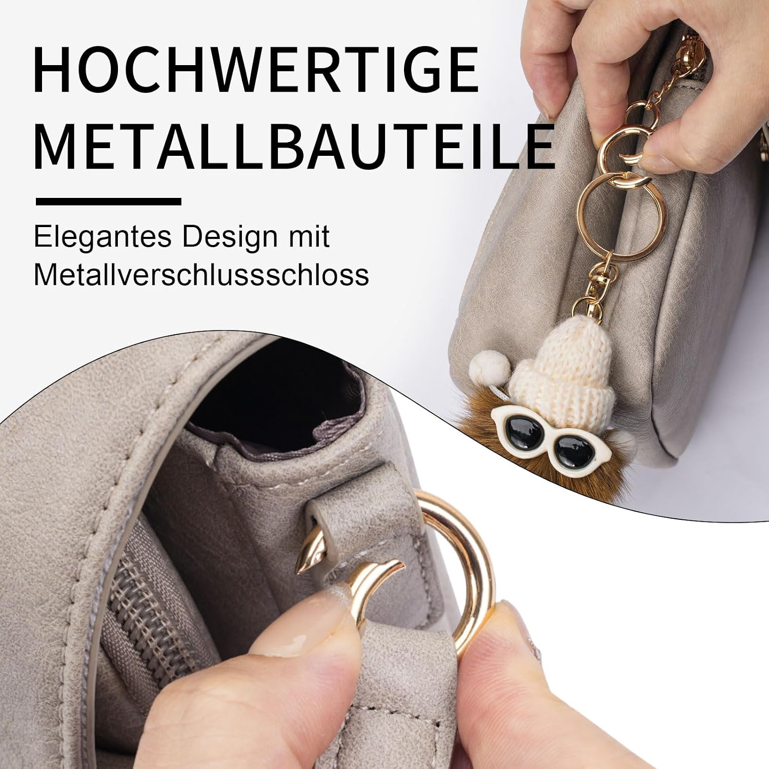 Detalle de APHISON Crossbody Handytasche mit RFID-Schutz aus PU-Leder – kompakte Umhängetasche für Handy bis 6,7