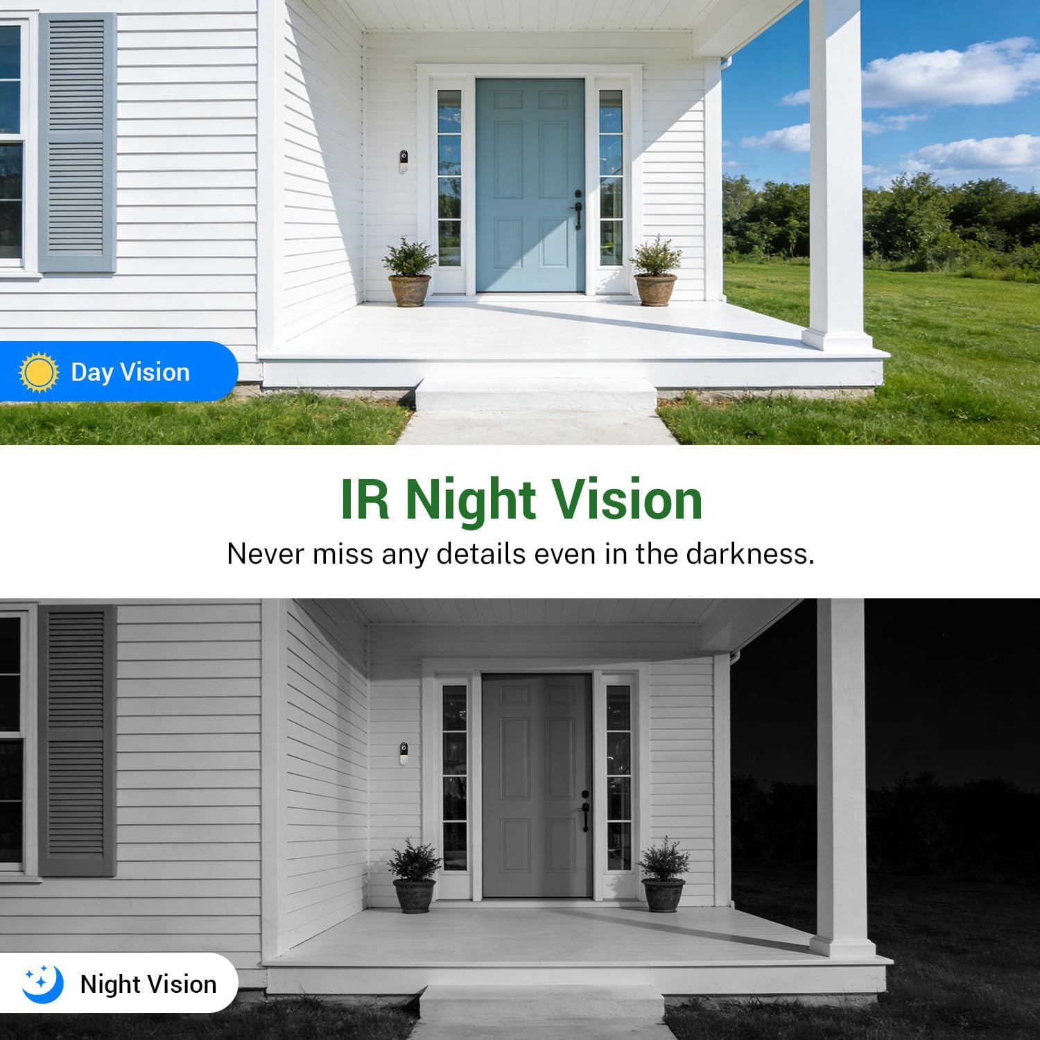 Thumbnail 3 de Wynoxian 1080P Wireless Door Security Camera — AI Detection, Night Vision and Battery Powered Indoor/Outdoor Safety