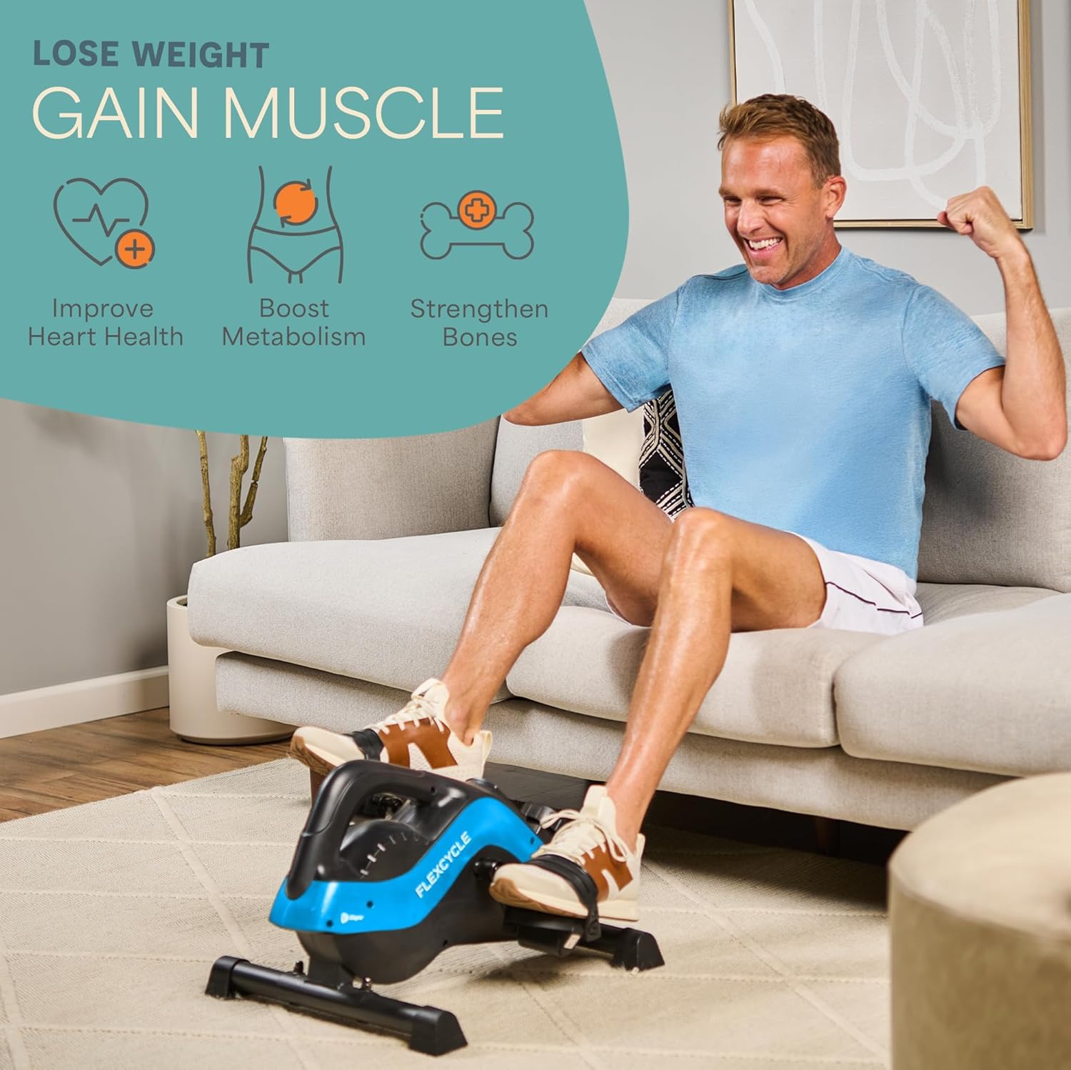 Detalle 2 de LifePro under-desk pedal exerciser with LCD monitor
