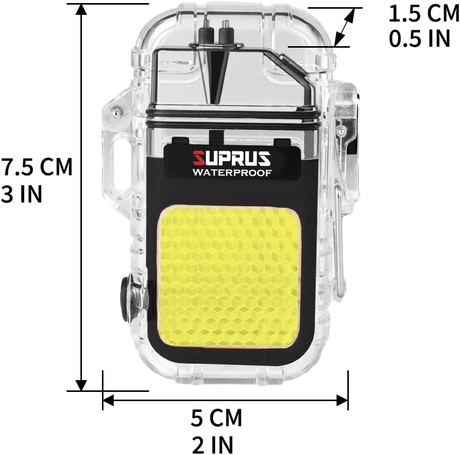 Thumbnail 6 de SUPRUS SDE-F33-Black Waterproof Dual Arc Lighter with 3-Mode Torch